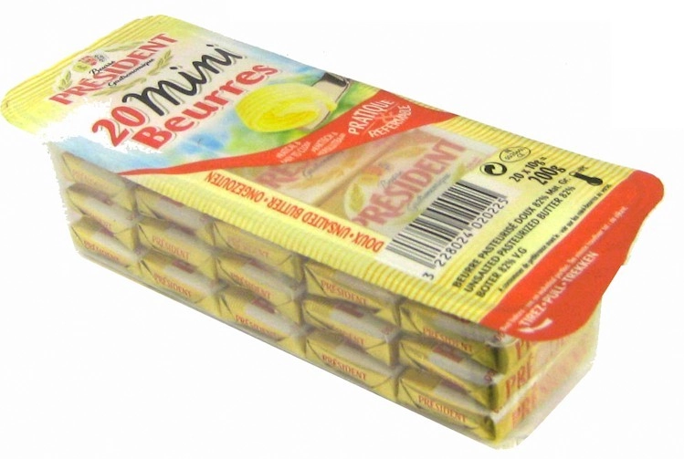 Manteiga Francesa Sem Sal Mini President 20x10g