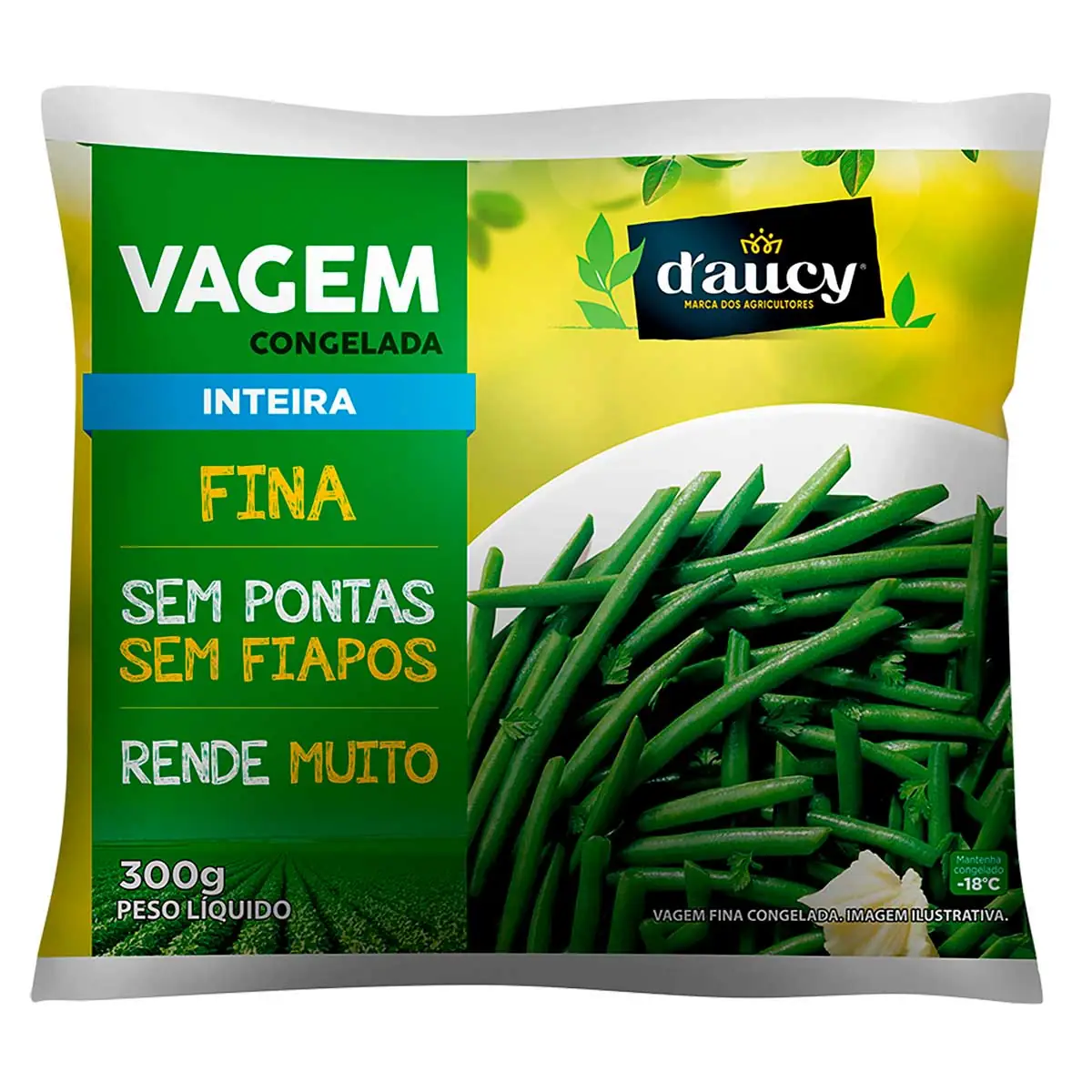 Vagem Fina Congelado D´AUCY Pacote 300g