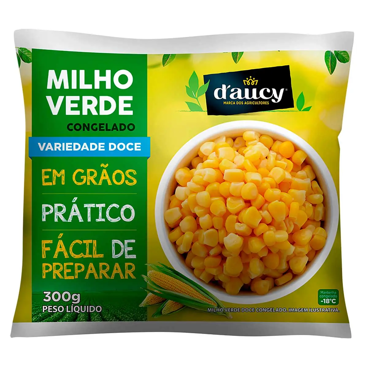Milho Verde Doce Congelado D´AUCY Pacote 300g