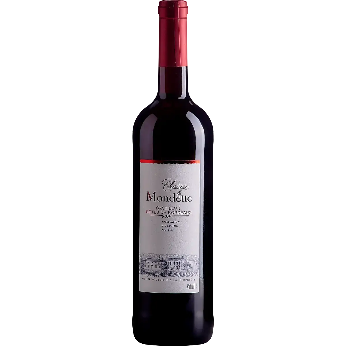 Vinho Francês Tinto Chateau LA MONDETTE Castillon Côtes De Bordeaux Garrafa 750ml