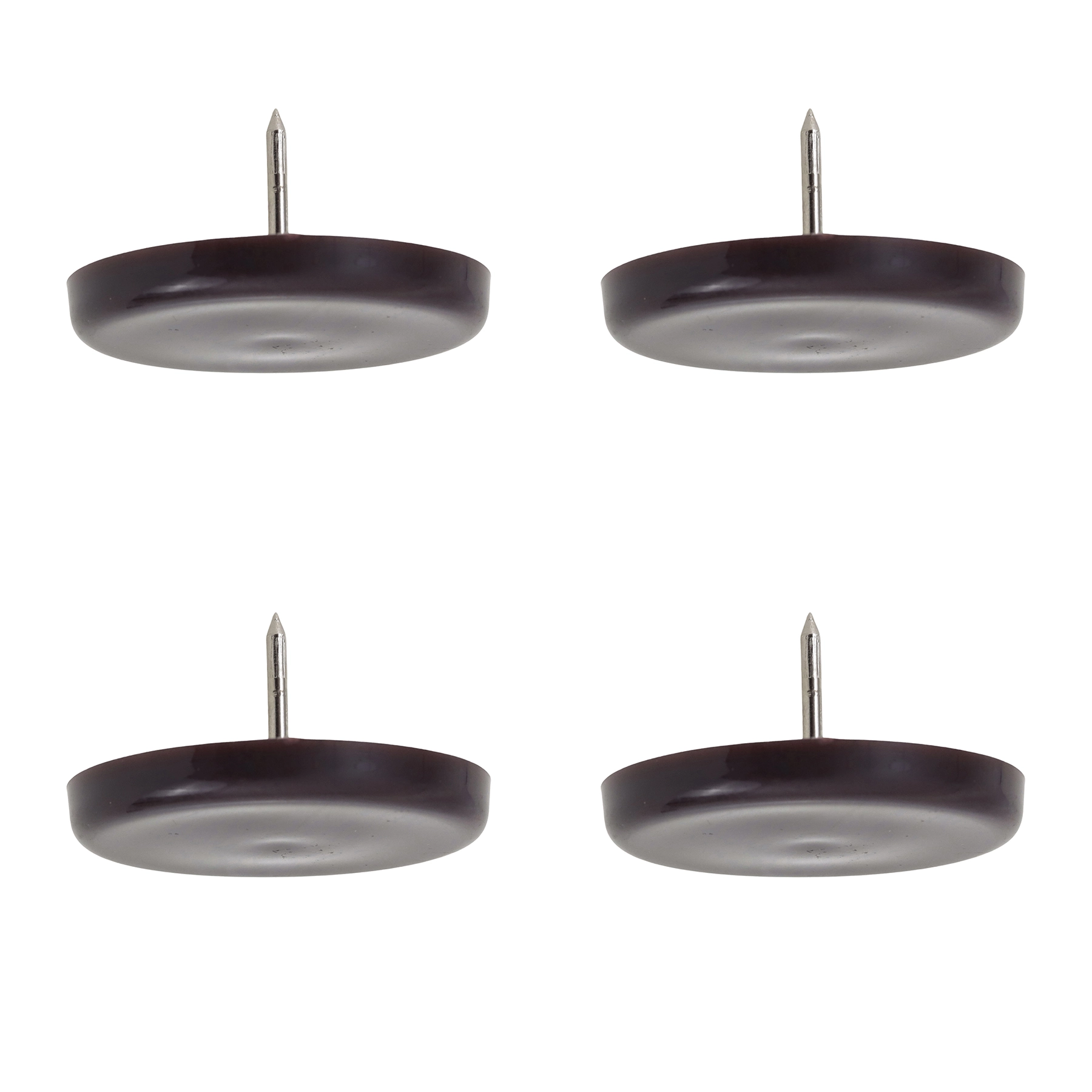 Feltro Redondo Borracha Marrom 37mm com 4 peças Marrom Standers