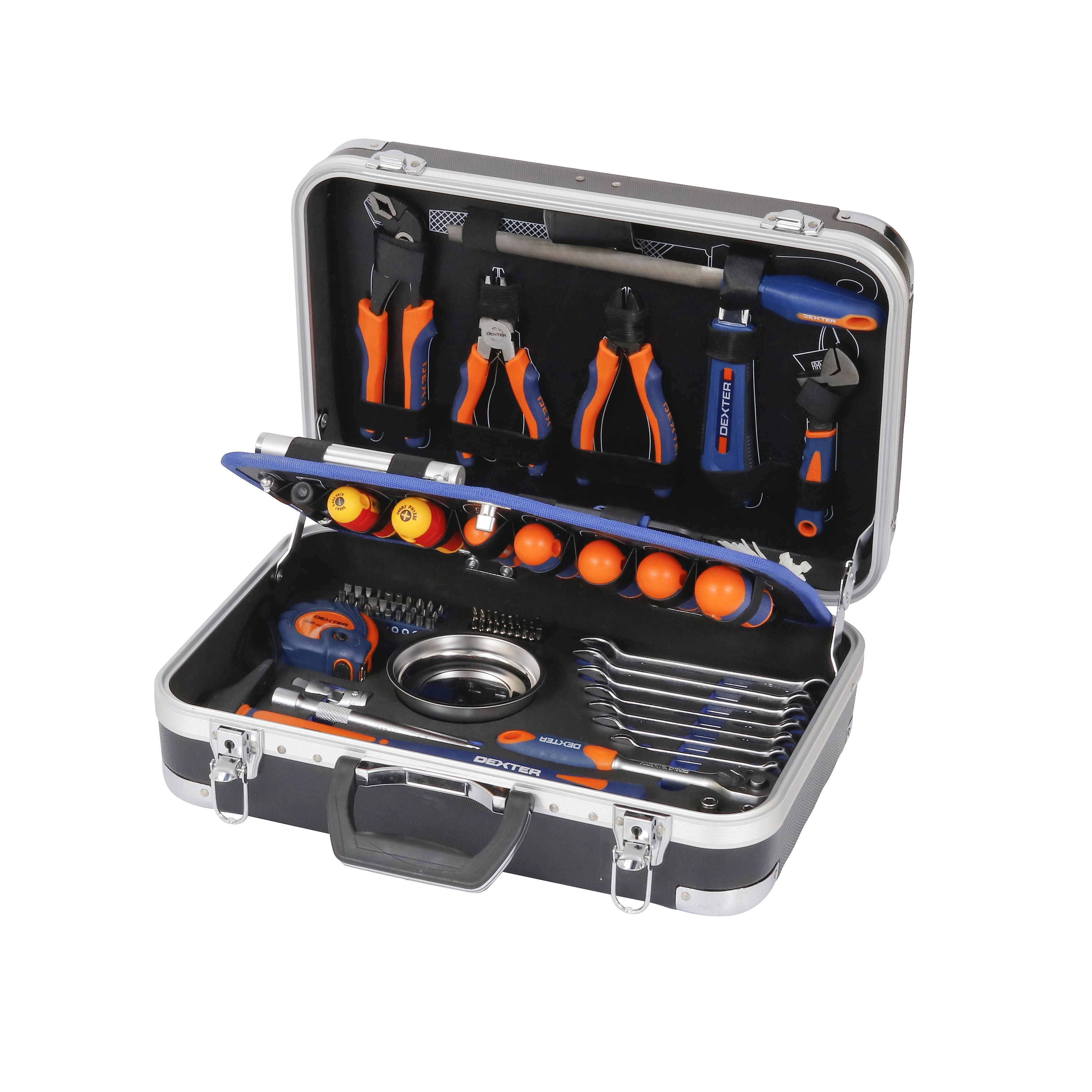 Kit de Ferramentas Dexter Aço Cromo-Vanádio com Maleta 111 Peças