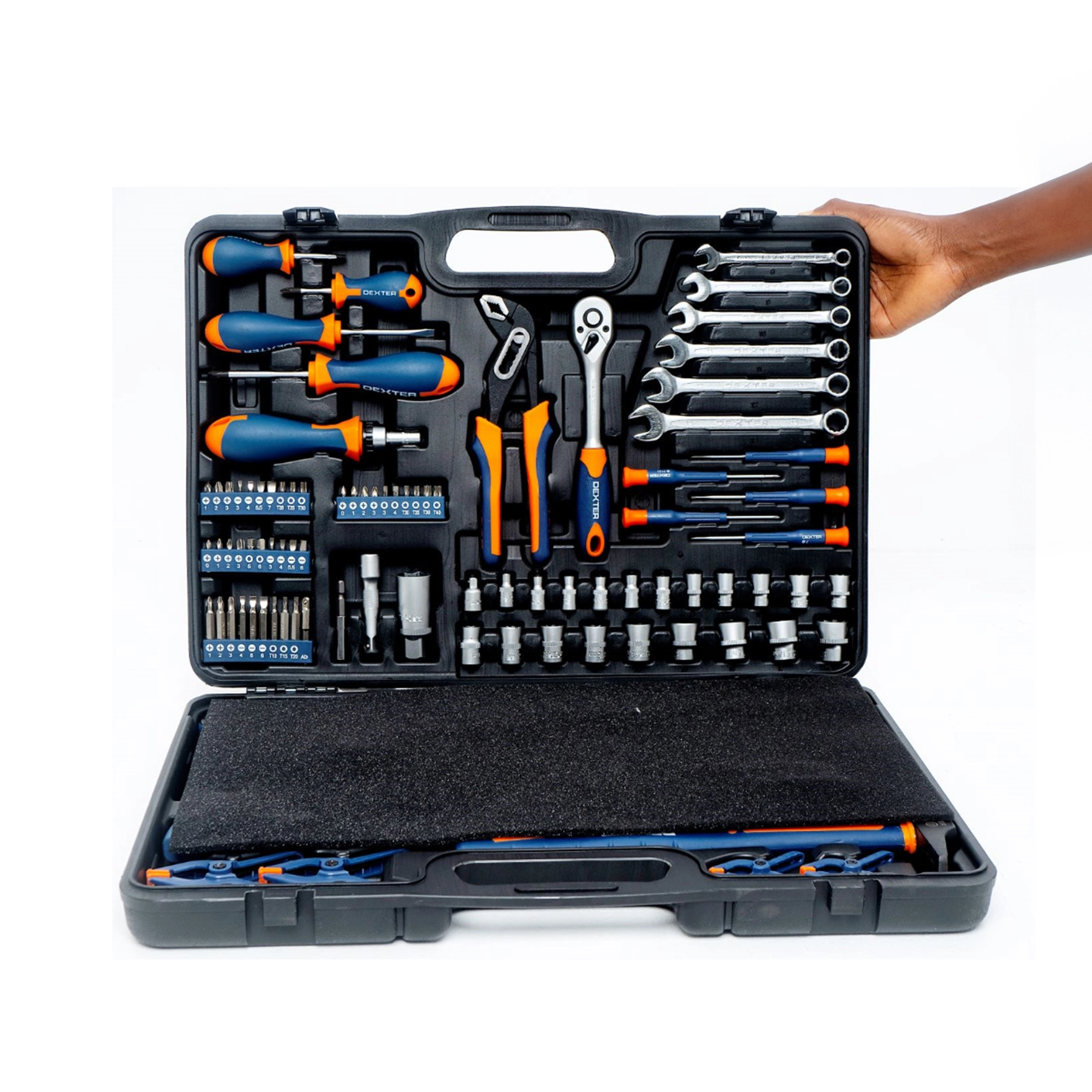 Kit de Ferramentas Dexter Aço Cromo-Vanádio com Maleta 108 Peças