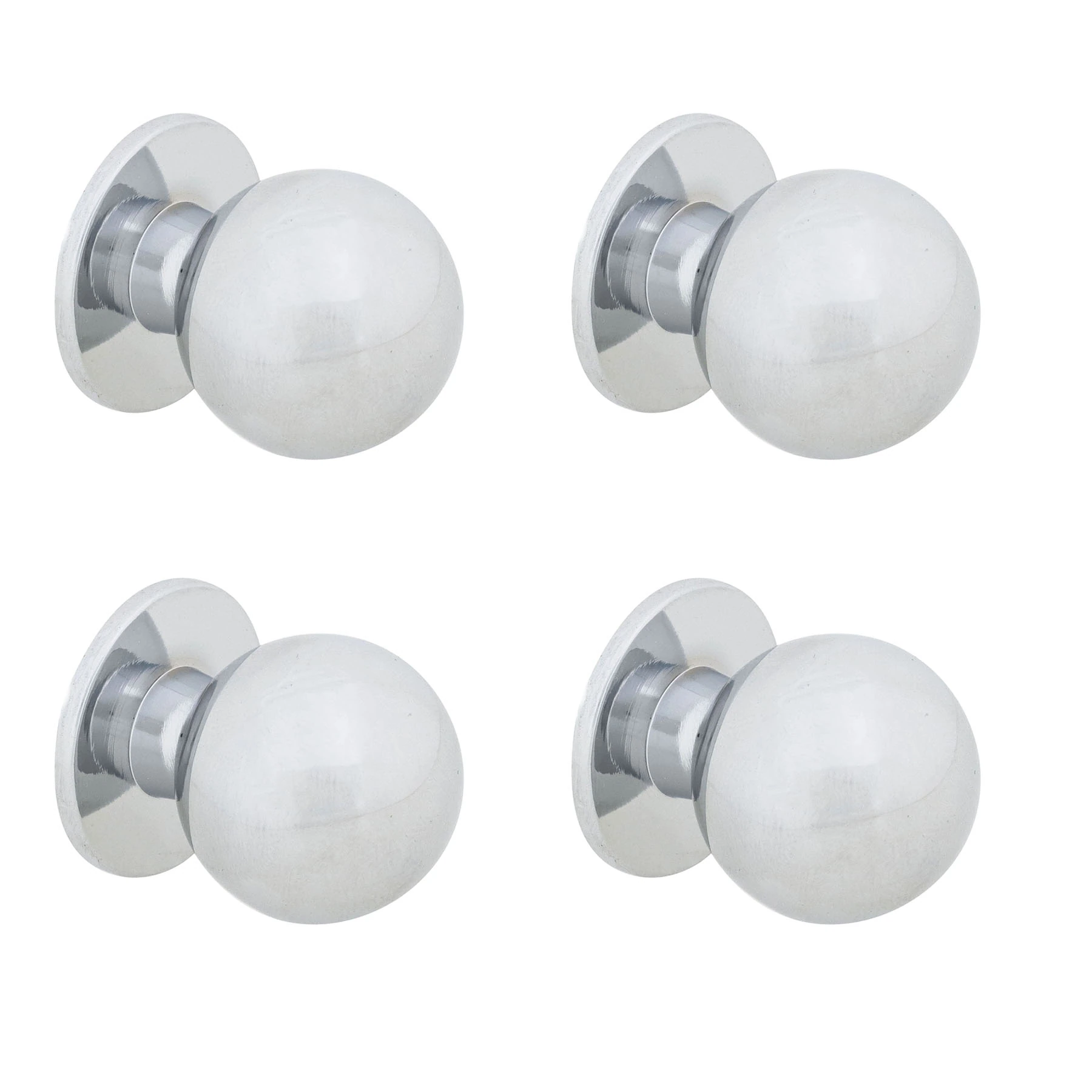 Puxador para Móveis Aço Prata Cromado 22mm 4 Peças Oscar Inspire
