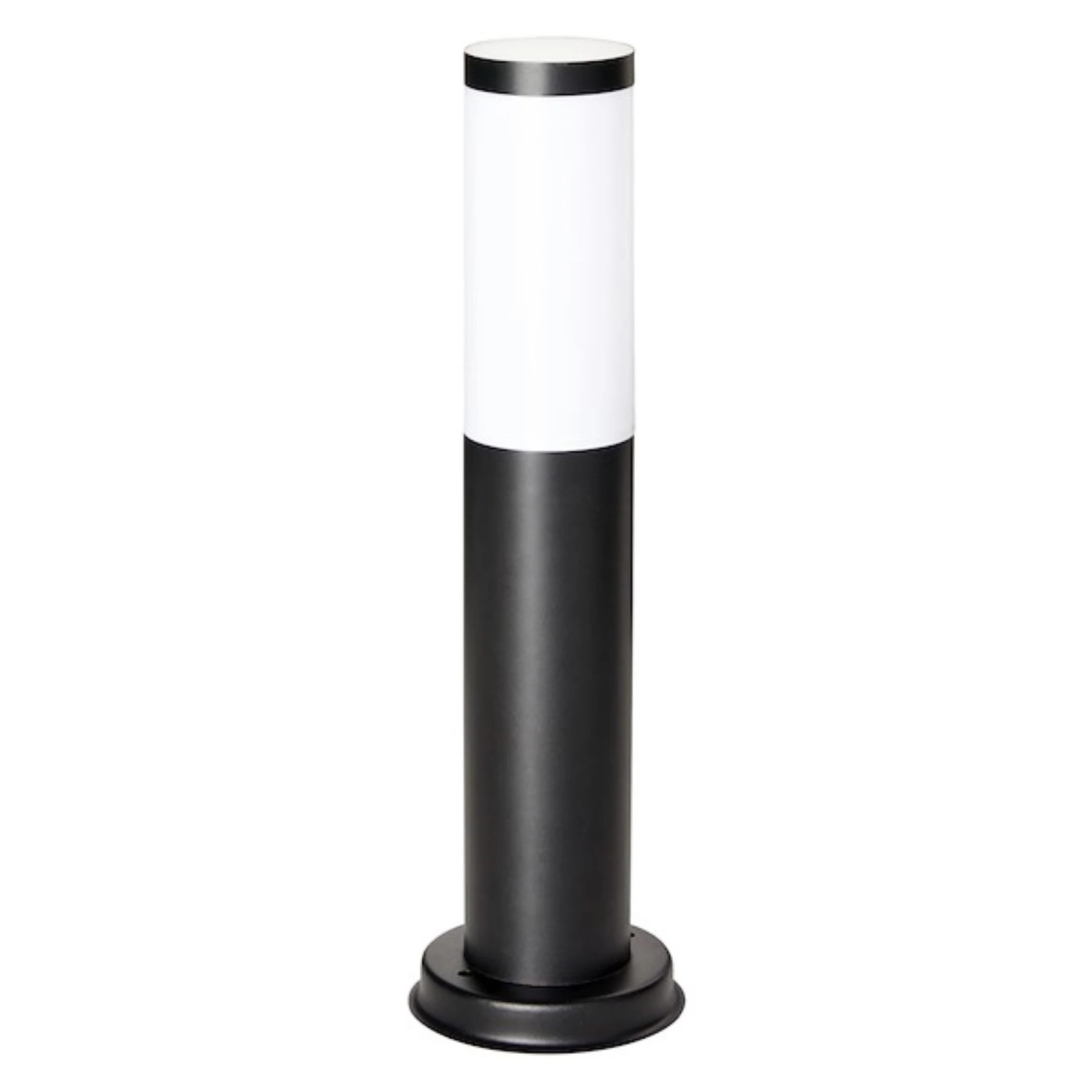Balizador Cilíndrico de Sobrepor Externo E27 Travis Inox Preto IP44 Inspire