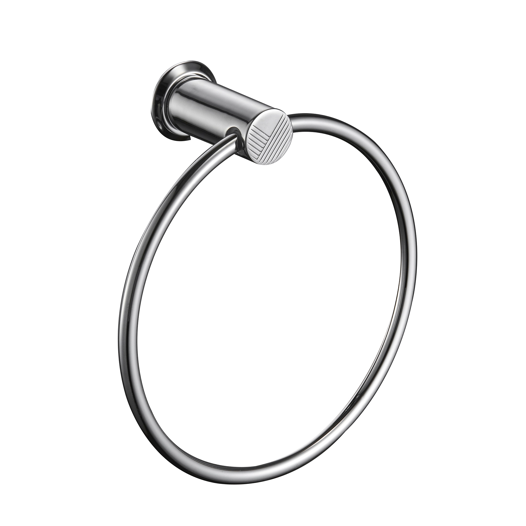 Porta Toalha Rosto Argola Metal Brilhante Parafuso Easy Sensea