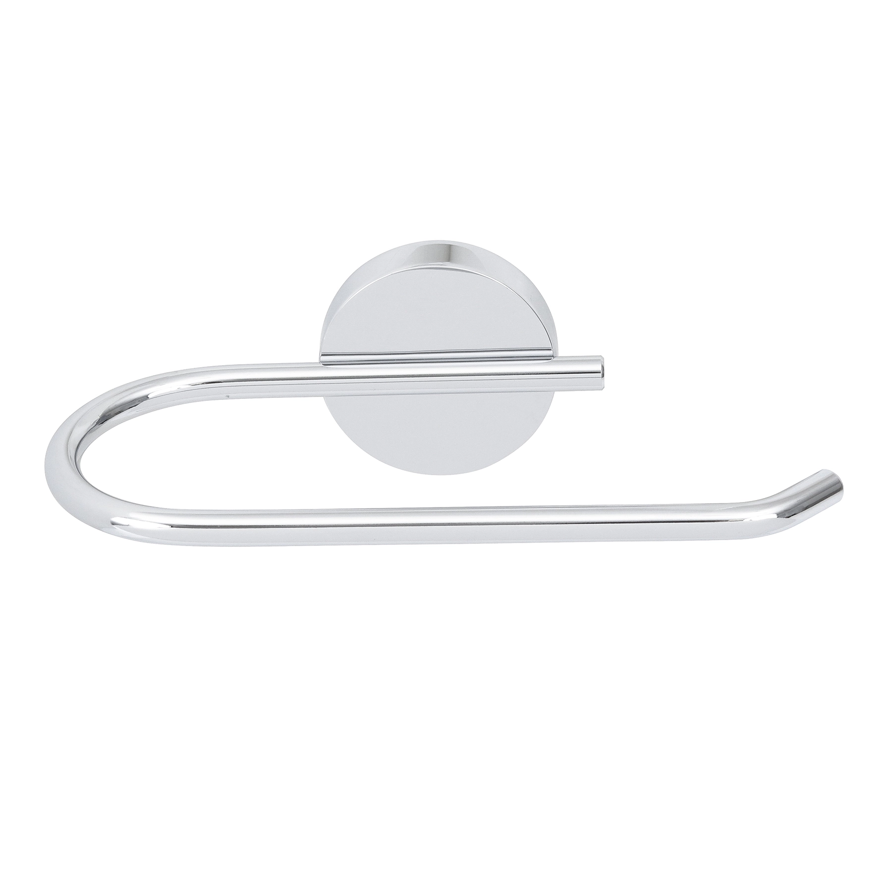 Porta Papel Higiênico Metal Parafuso ou Adesivo Simples Prata Strong Sensea