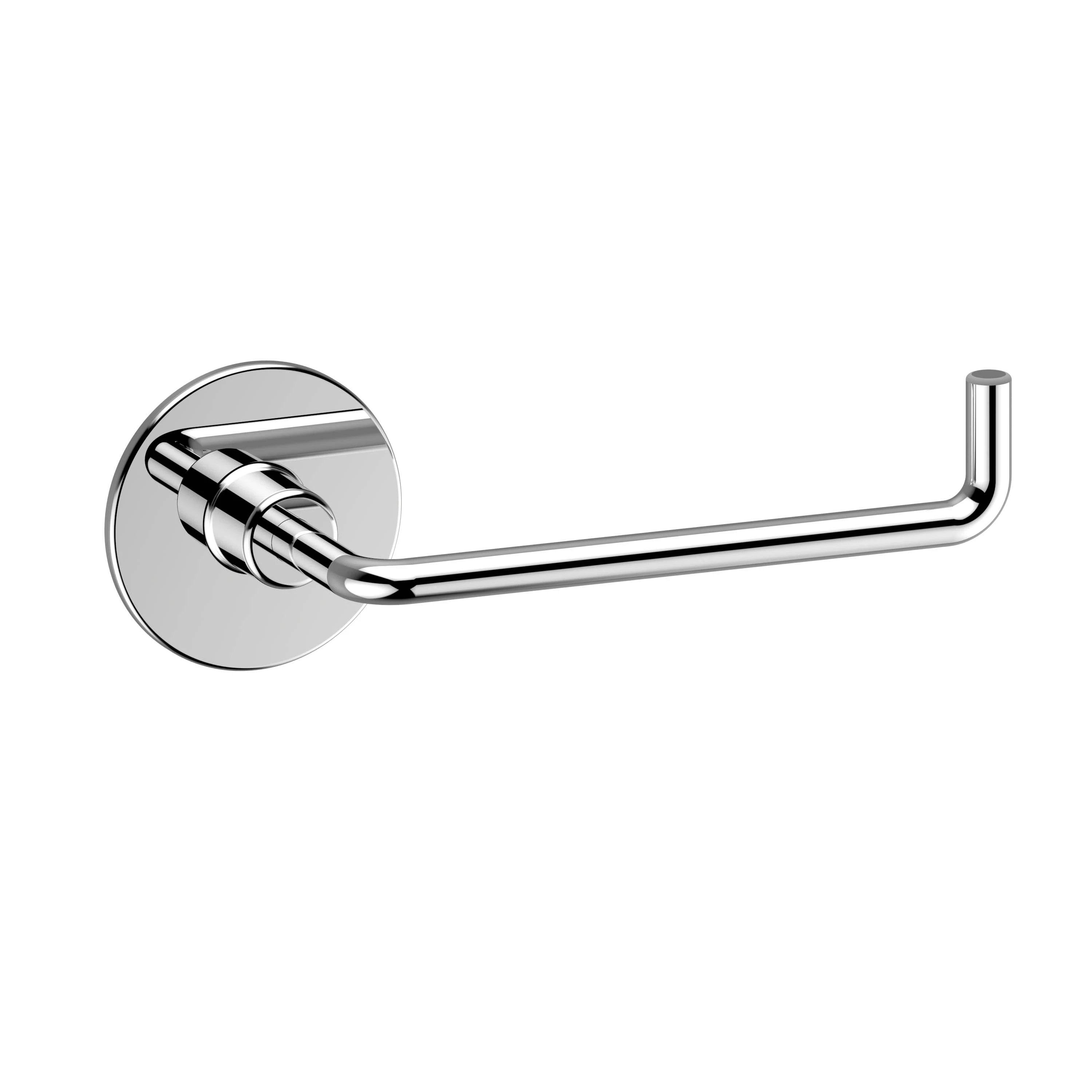 Porta Papel Higiênico Metal Parafuso ou Adesivo Simples Prata Spring Sensea