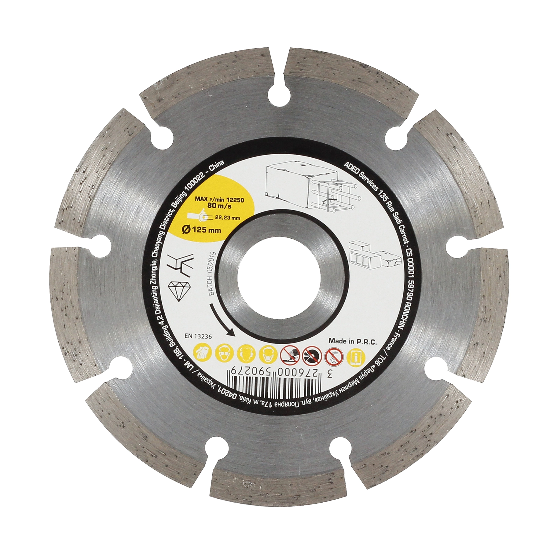 Disco de Corte Diamantado Segmentado 125x22,23mm MP