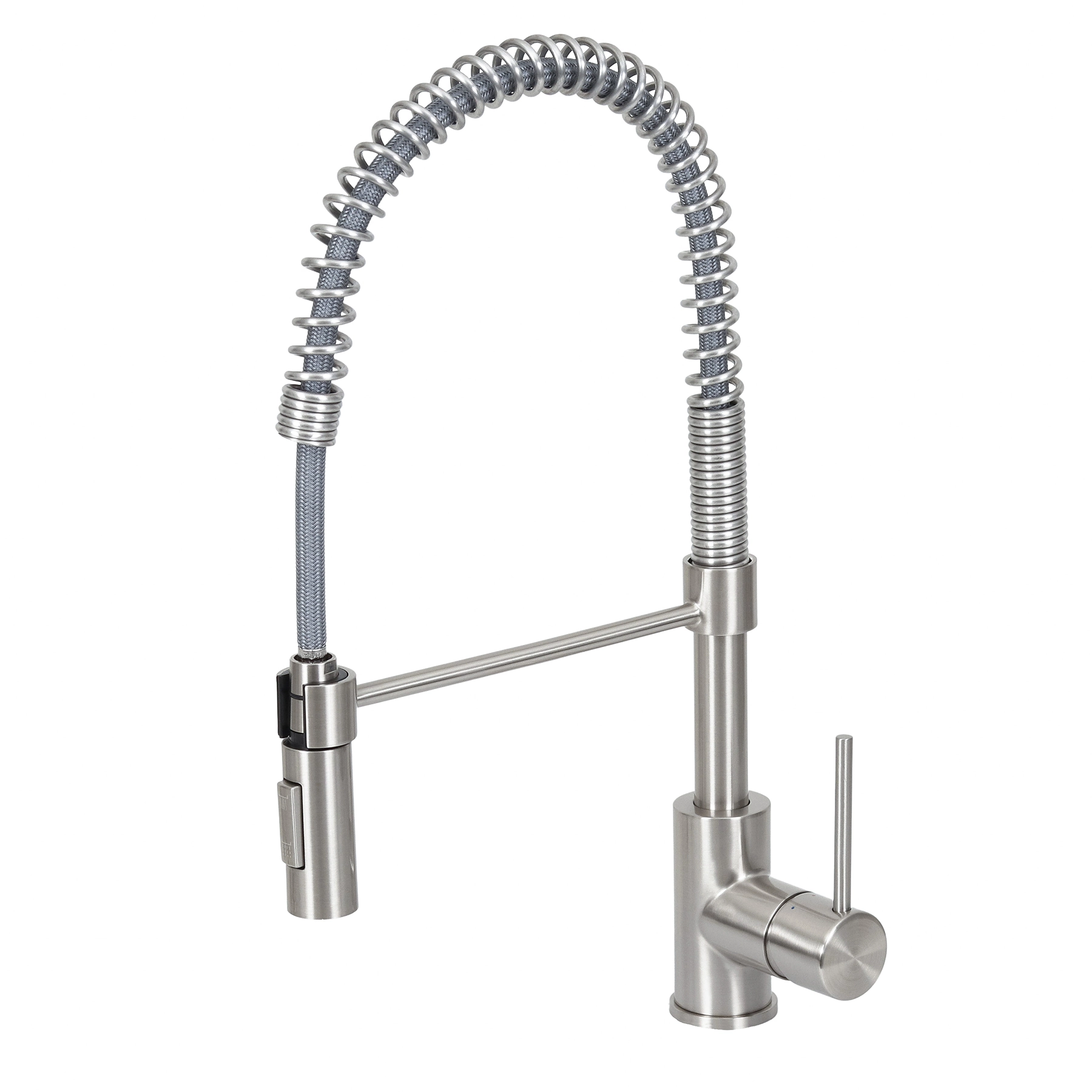 Torneira Monocomando Gourmet de Pia para Cozinha com Bica Alta Flexível Inox Escovado Thomas Delinia