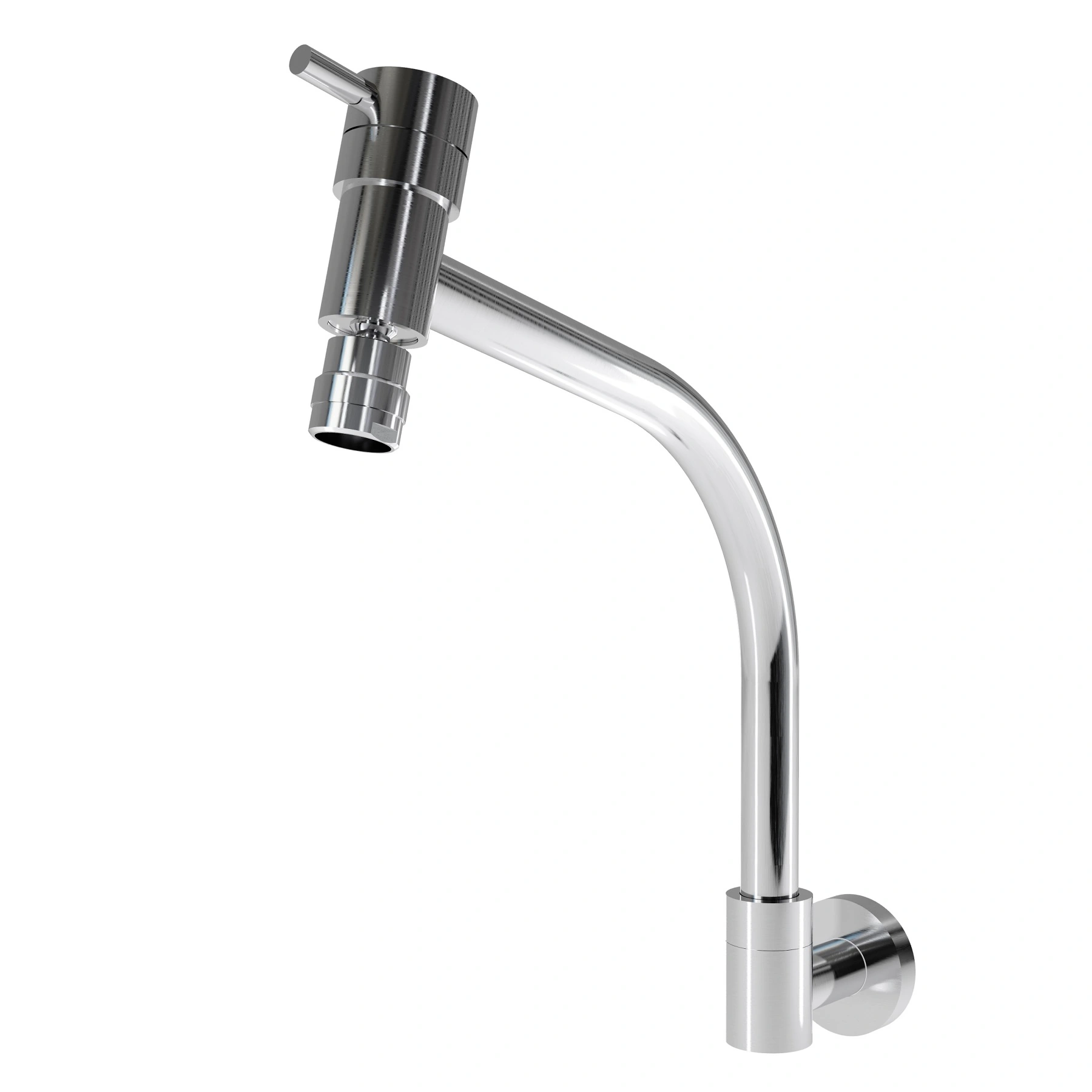 Torneira para Parede de Cozinha Bica Alta Escovada Eiffel Delinia