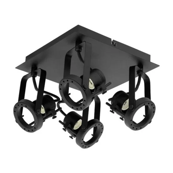 Spot de Sobrepor 4 Lâmpadas Technic Preto IP20 Inspire