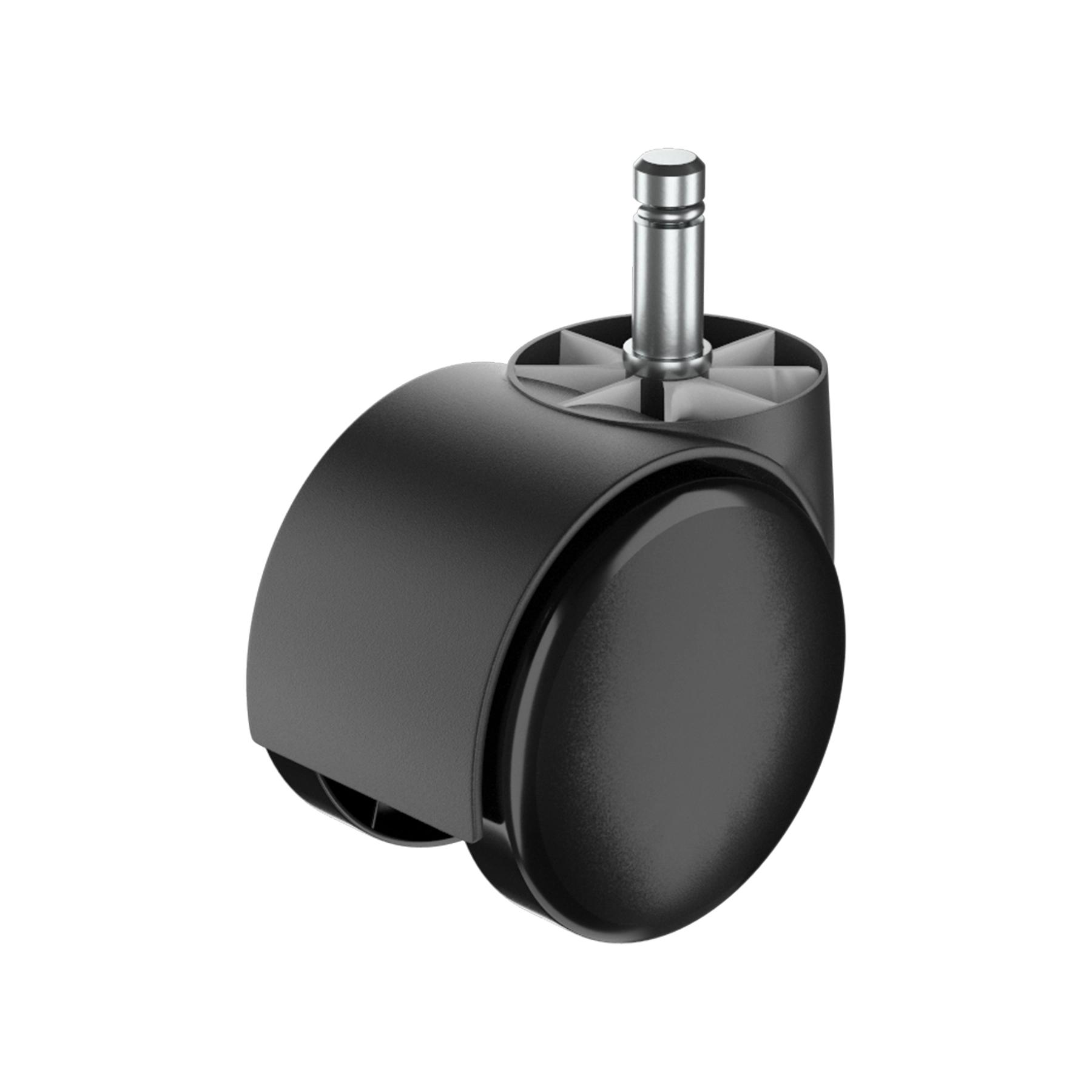 Rodízio de Plástico sem Freio Preto 50mm até 40kg Standers