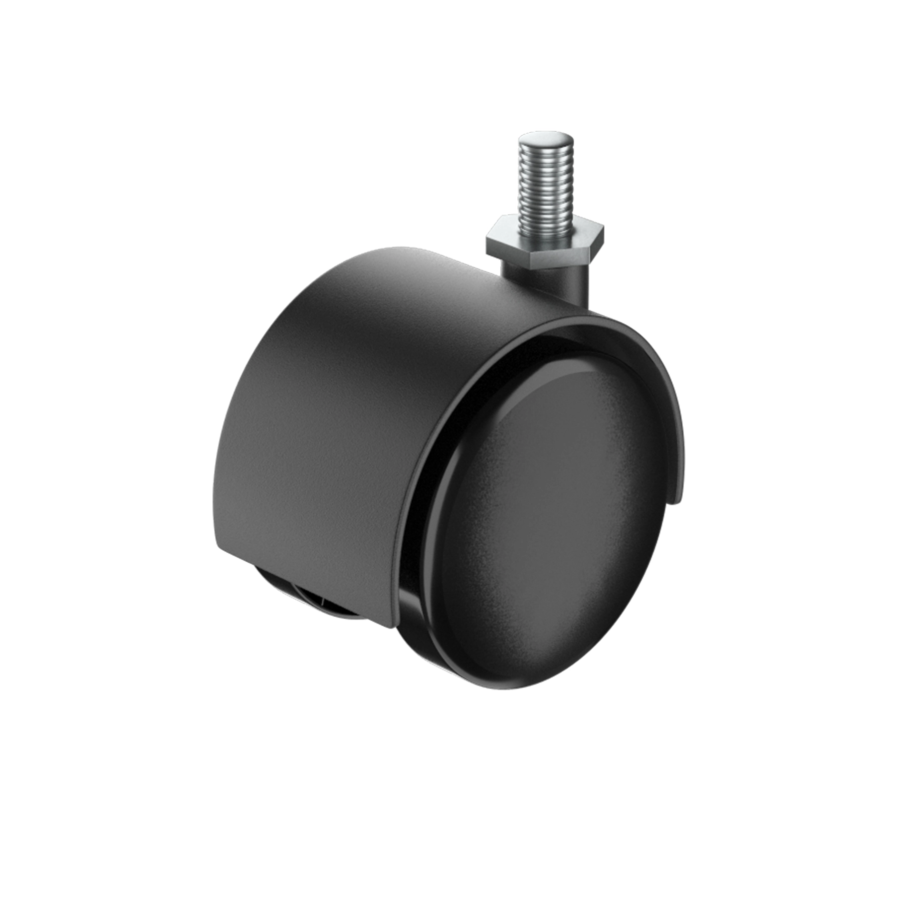 Rodízio de Plástico sem Freio Preto 40mm até 40kg Standers