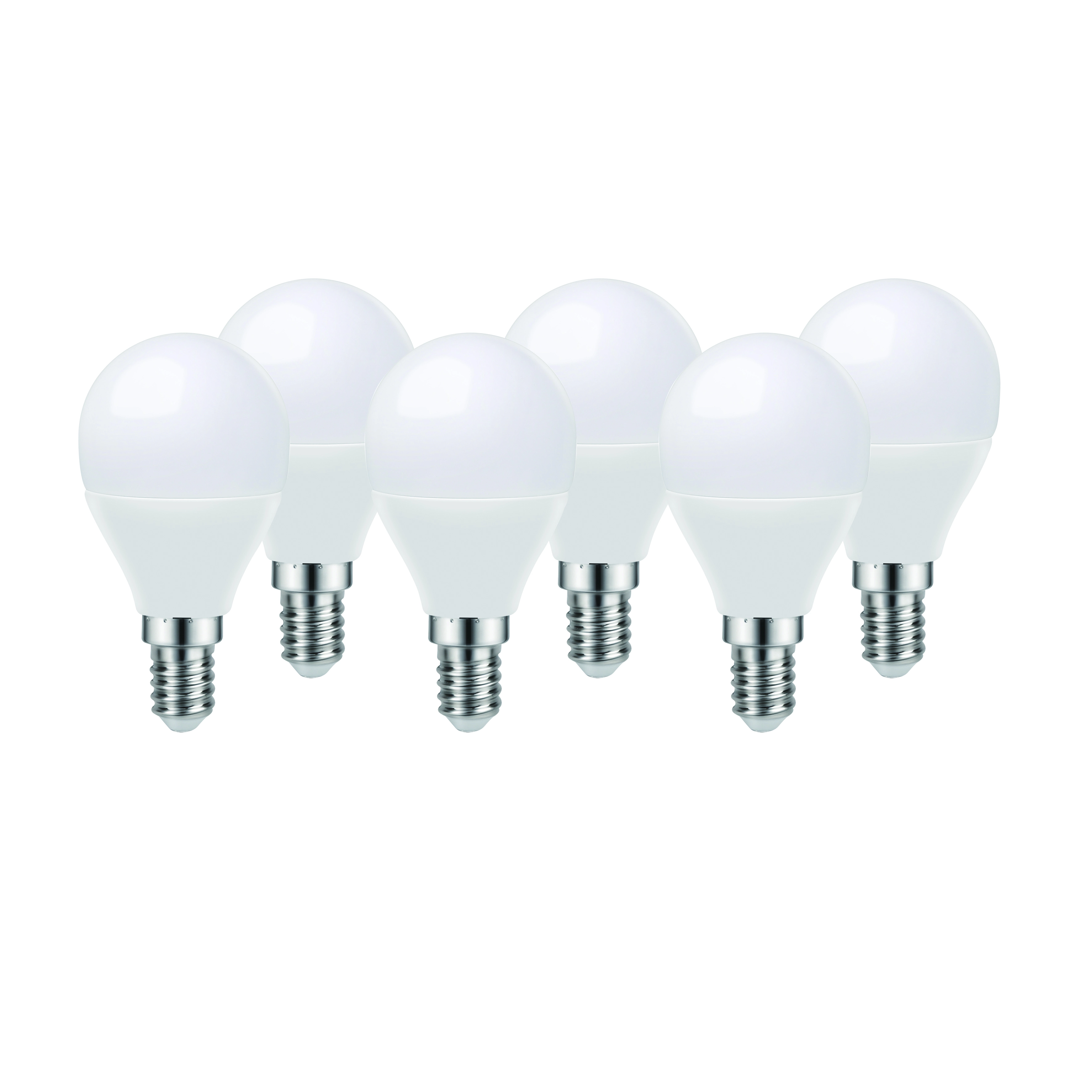 Kit com 6 Lâmpadas LED Bolinha Luz Neutra 8W Lexman Bivolt