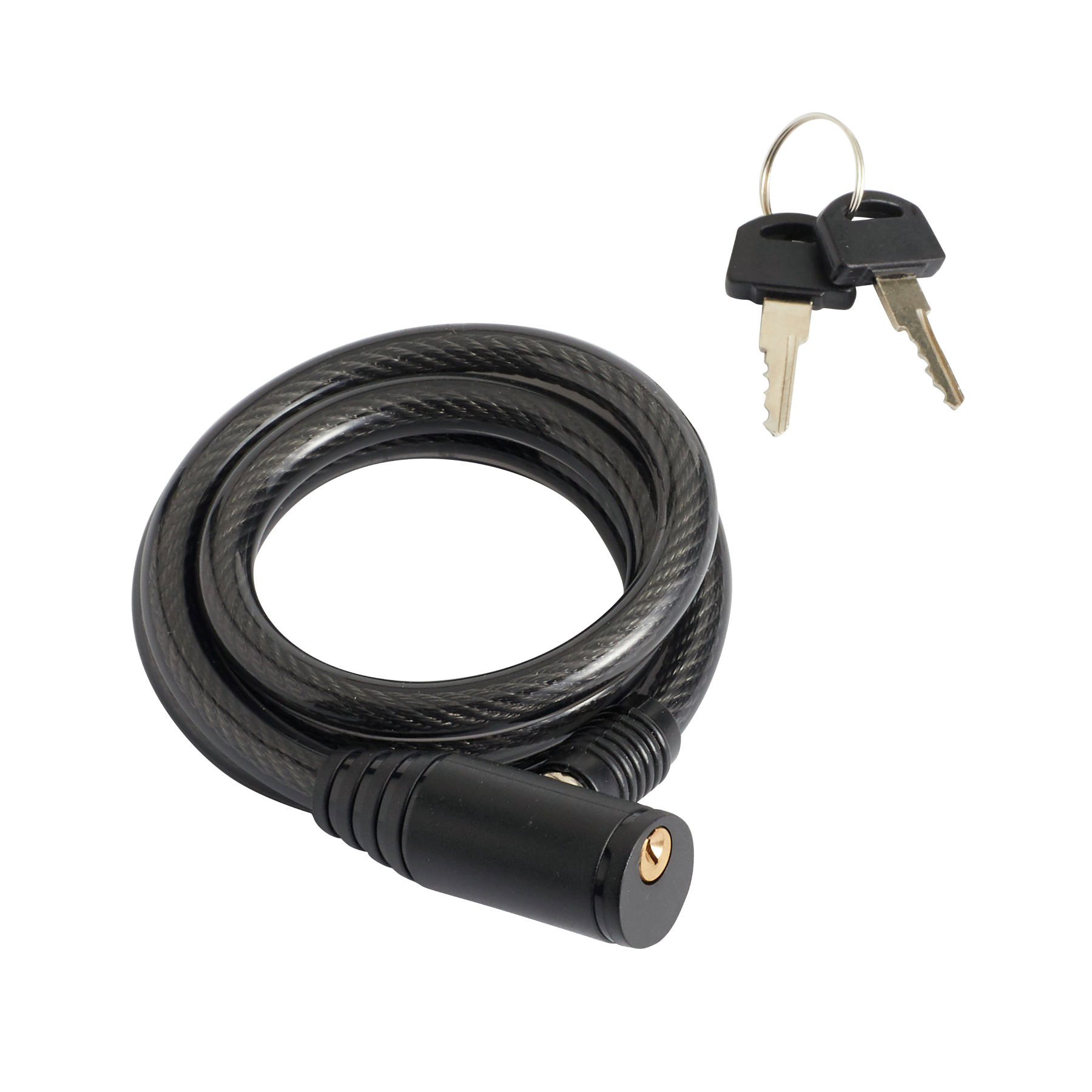 Cadeado com Chave Tubular para Bicicleta Semi Rígido 1000mm Preto Standers