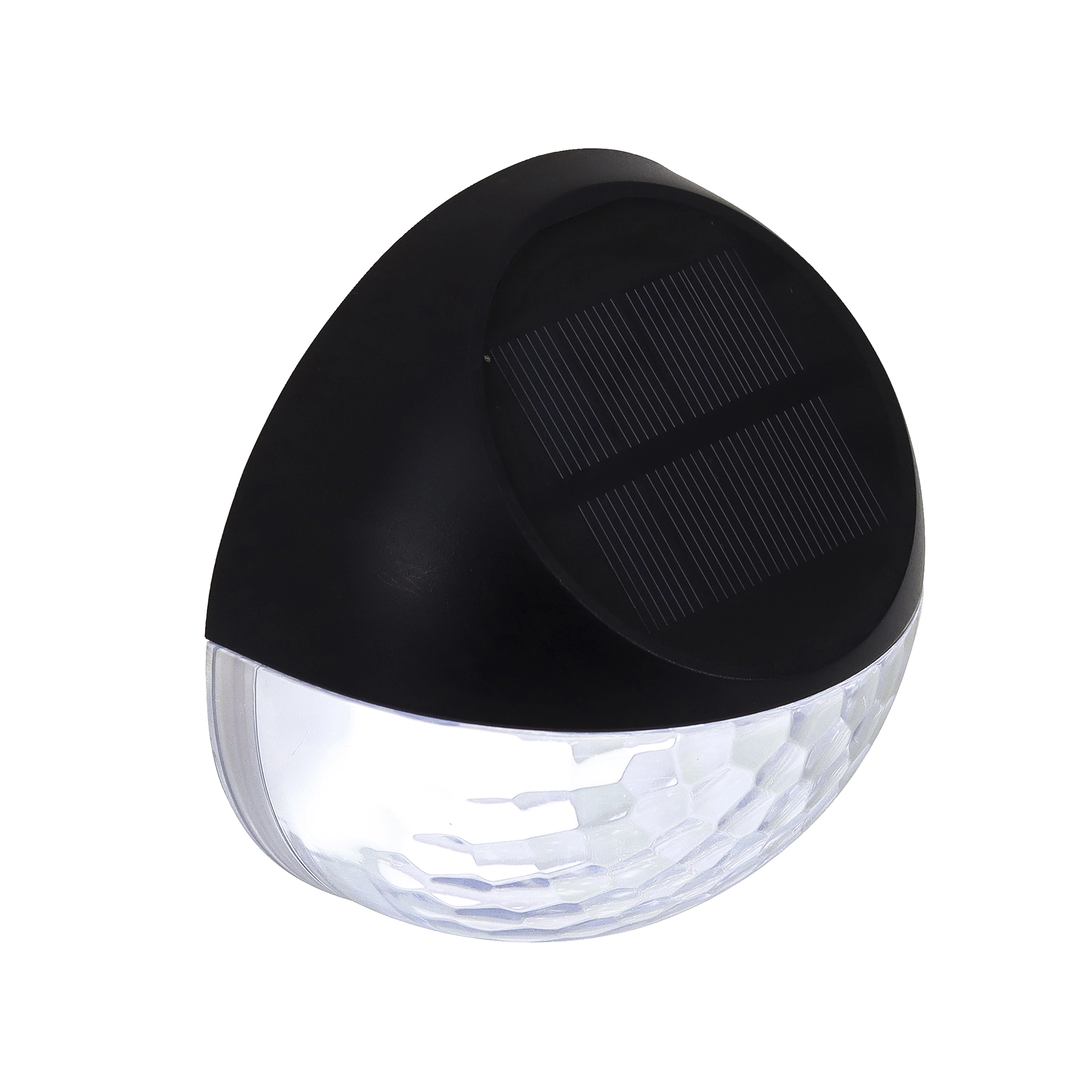 Arandela Solar Externa IP44 Com LED Branco Puno Preta
