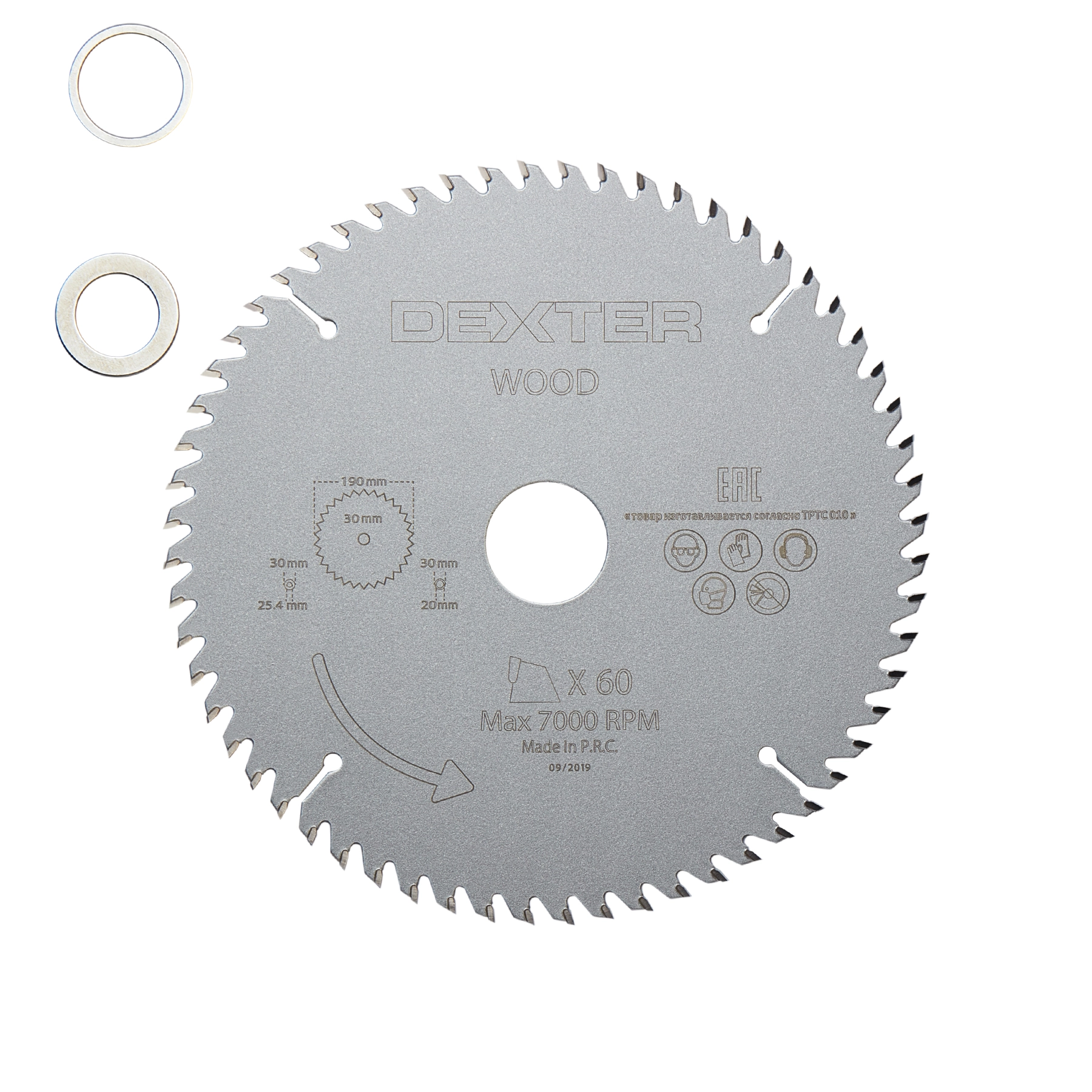 Disco de Corte Abrasivo para Madeira 7.1/2" 190mm 1 unidade Dexter