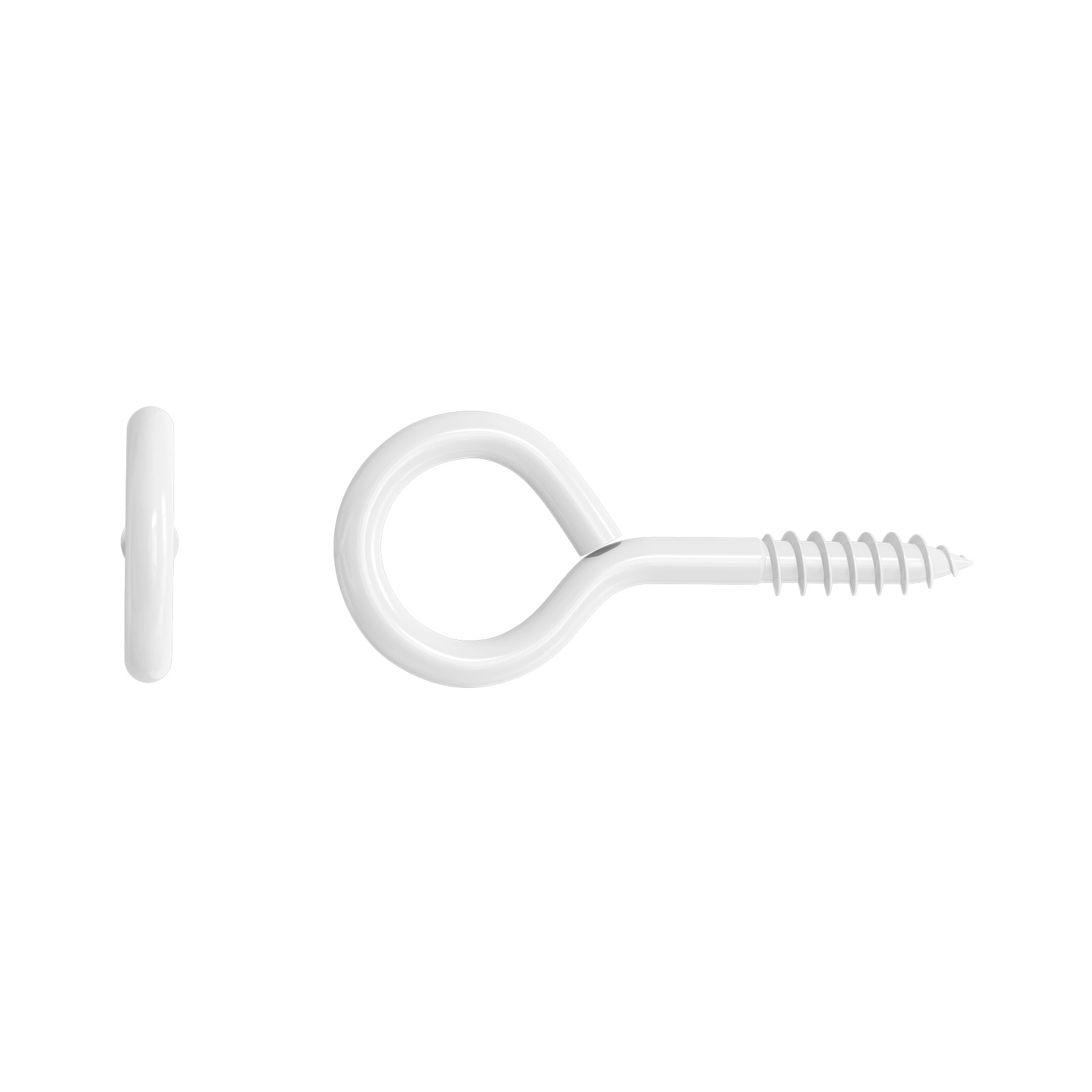 Parafuso de Gancho Branco 5x40mm 4 unidades Standers