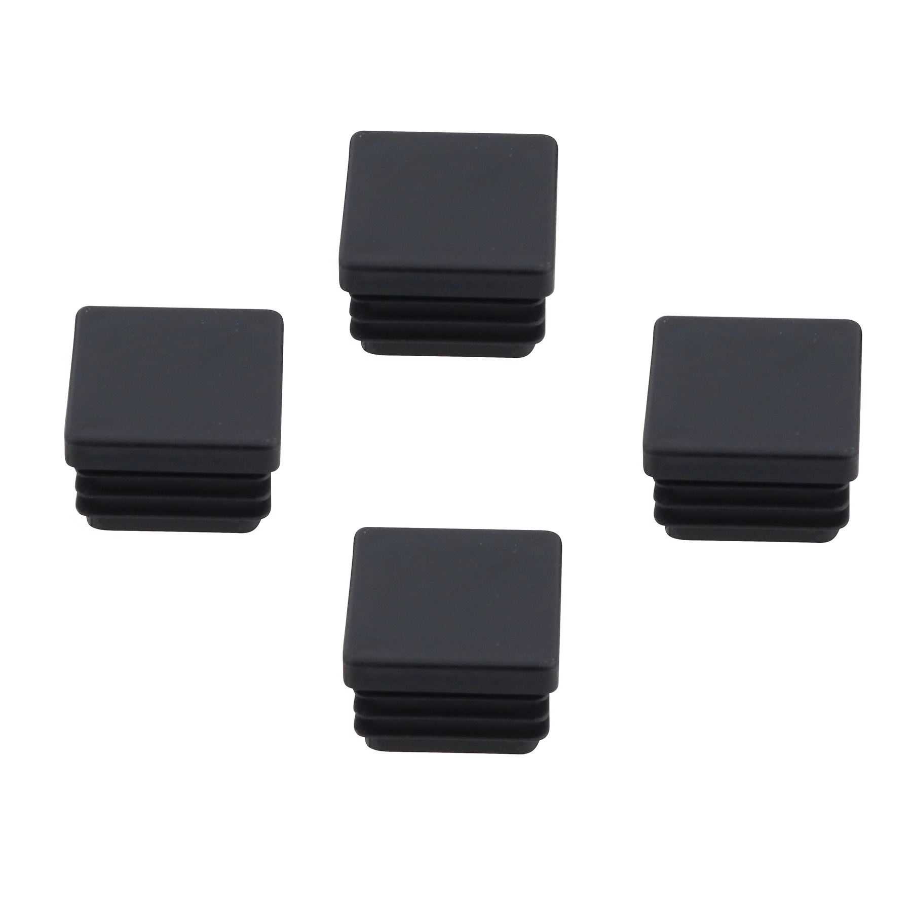 Ponteira para Móveis Quadrada PVC 40x40mm Preta 4 peças Standers