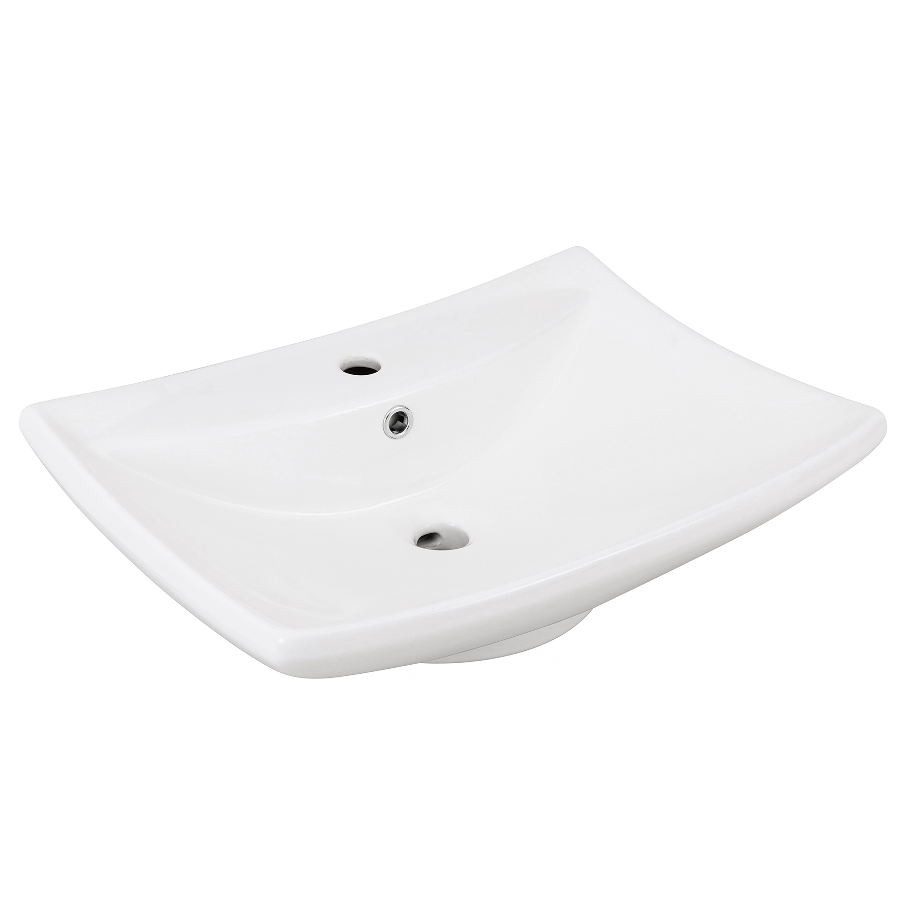 Cuba de Apoio para Banheiro Retangular Optima 60x44cm Branca Sensea