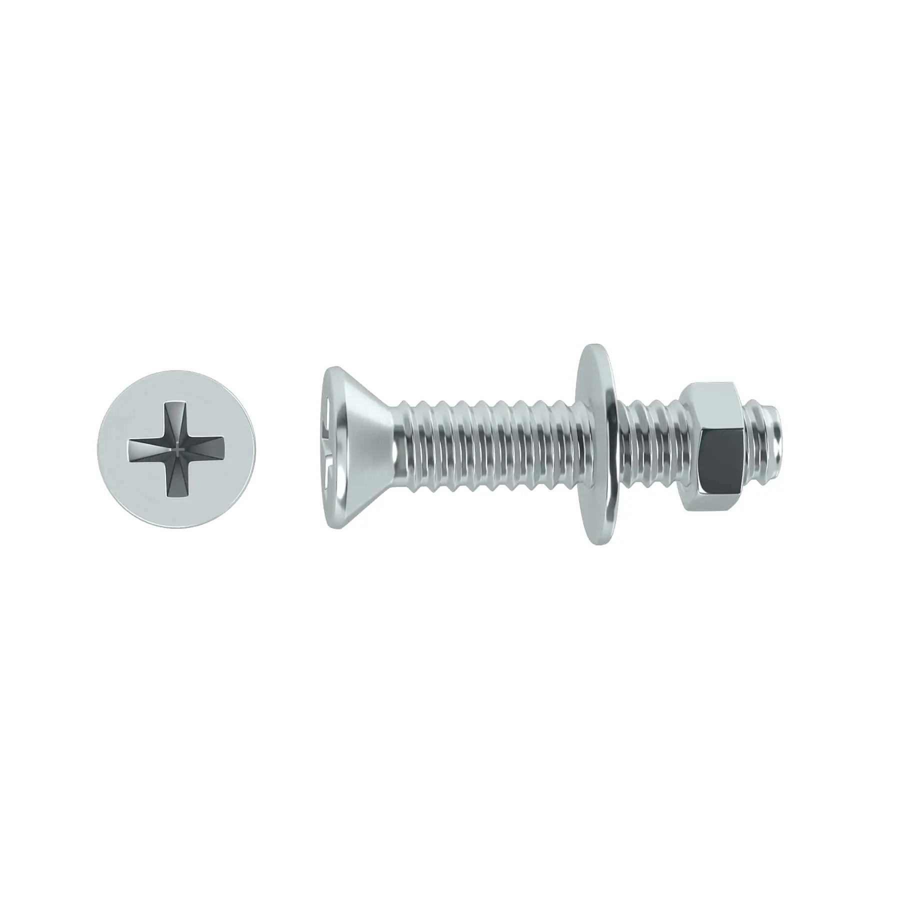 Parafuso Cabeça Chata Philips 5x30mm 12 Peças Standers