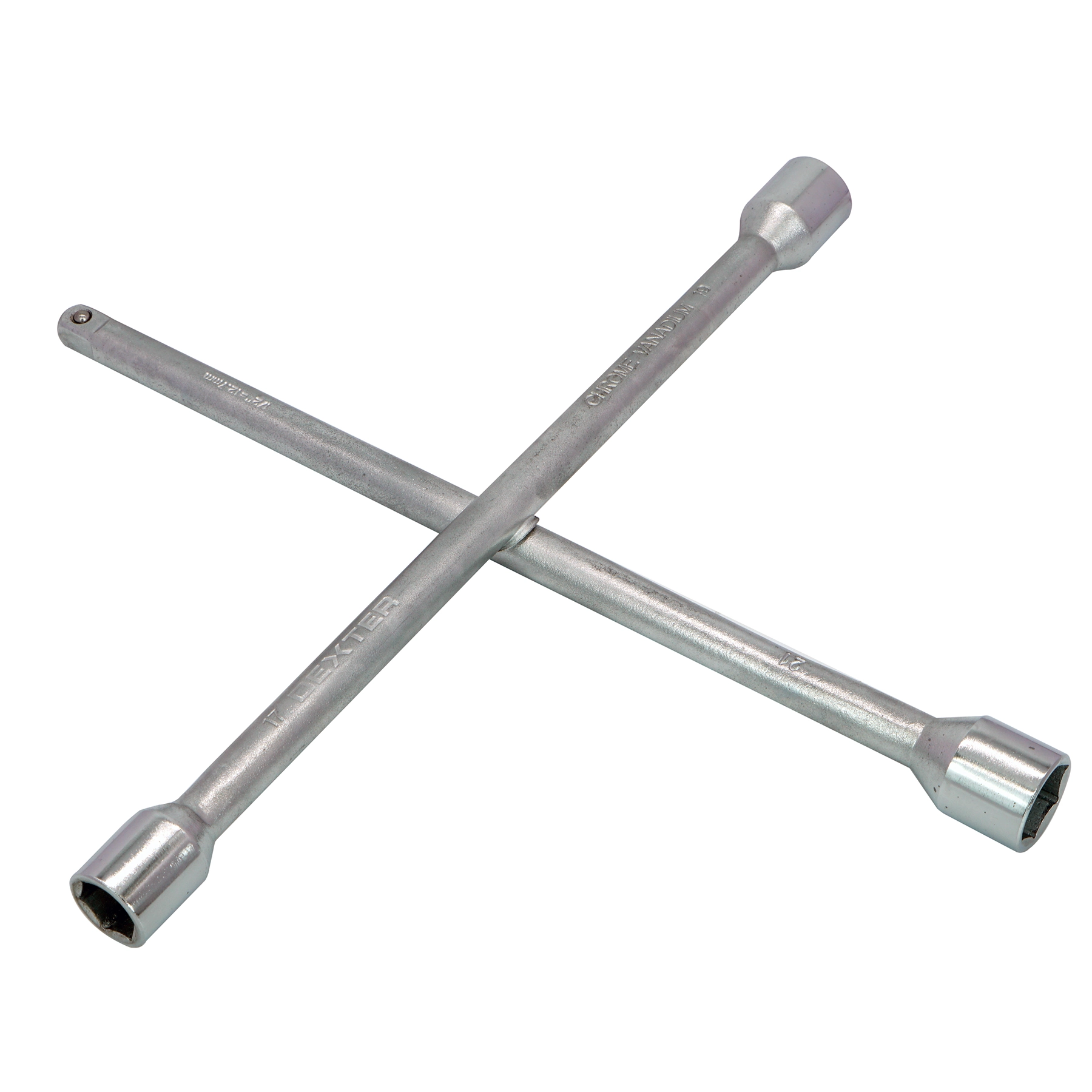 Chave de Roda Sextavada 355mm encaixe de 17,19 e 21mm + 1/2" Quadrado Dexter