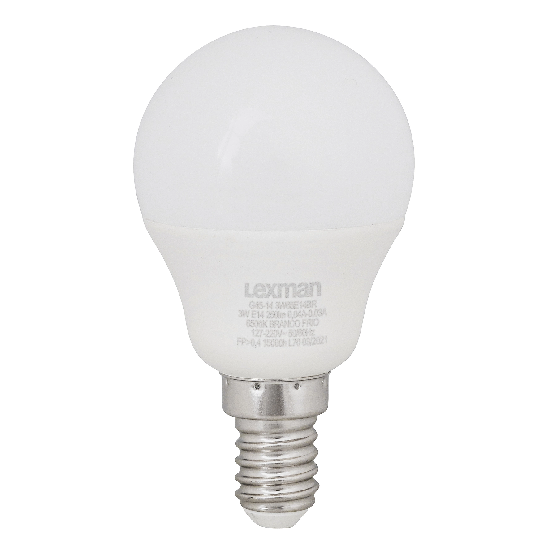 Lâmpada LED Bolinha Luz Branca 3W E14 Lexman Bivolt