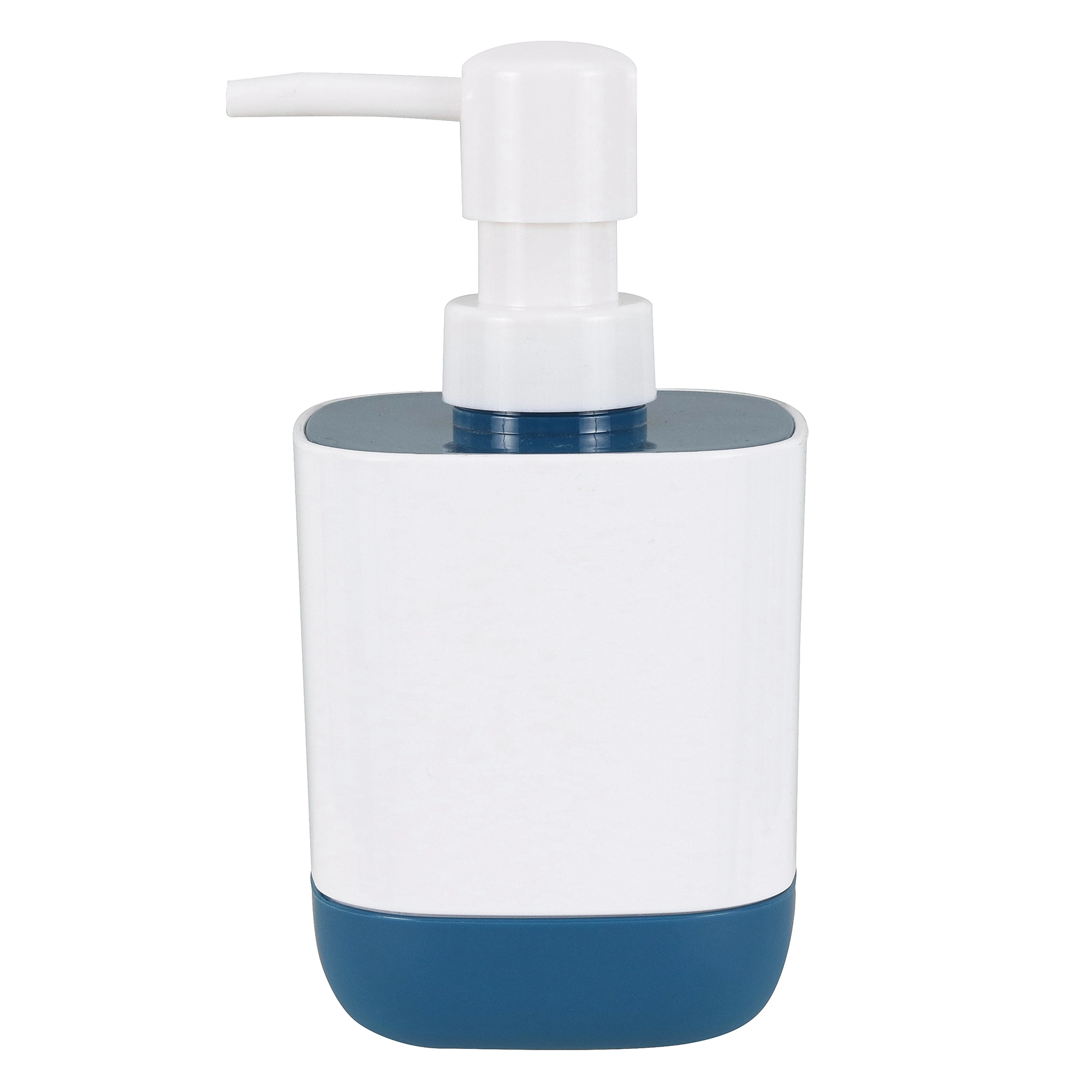 Porta Sabonete Líquido de Bancada para Banheiro 360ml Plástico Azul Easy Sensea