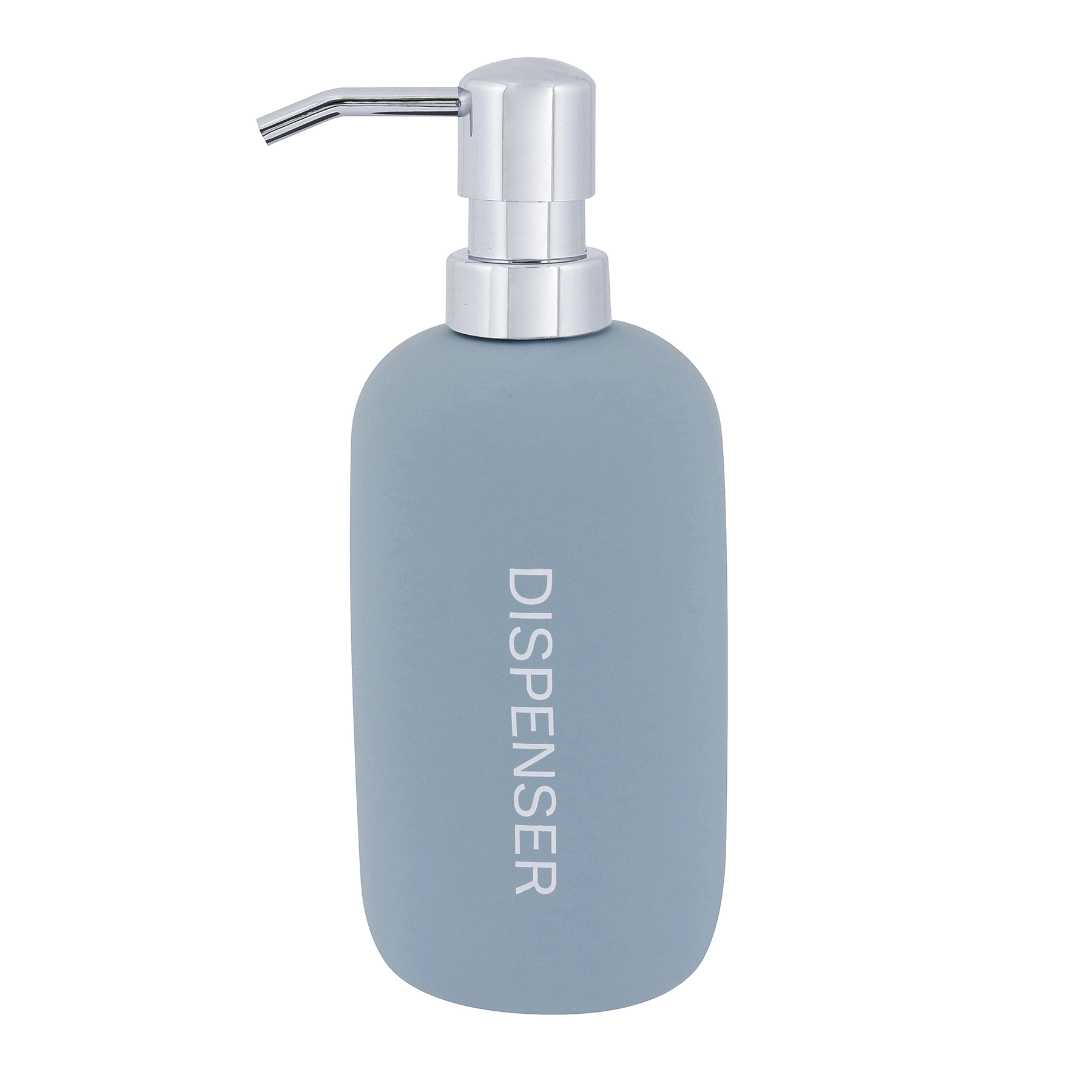 Porta Sabonete Líquido de Bancada para Banheiro 360ml Cerâmica Azul Claro Remix Sensea