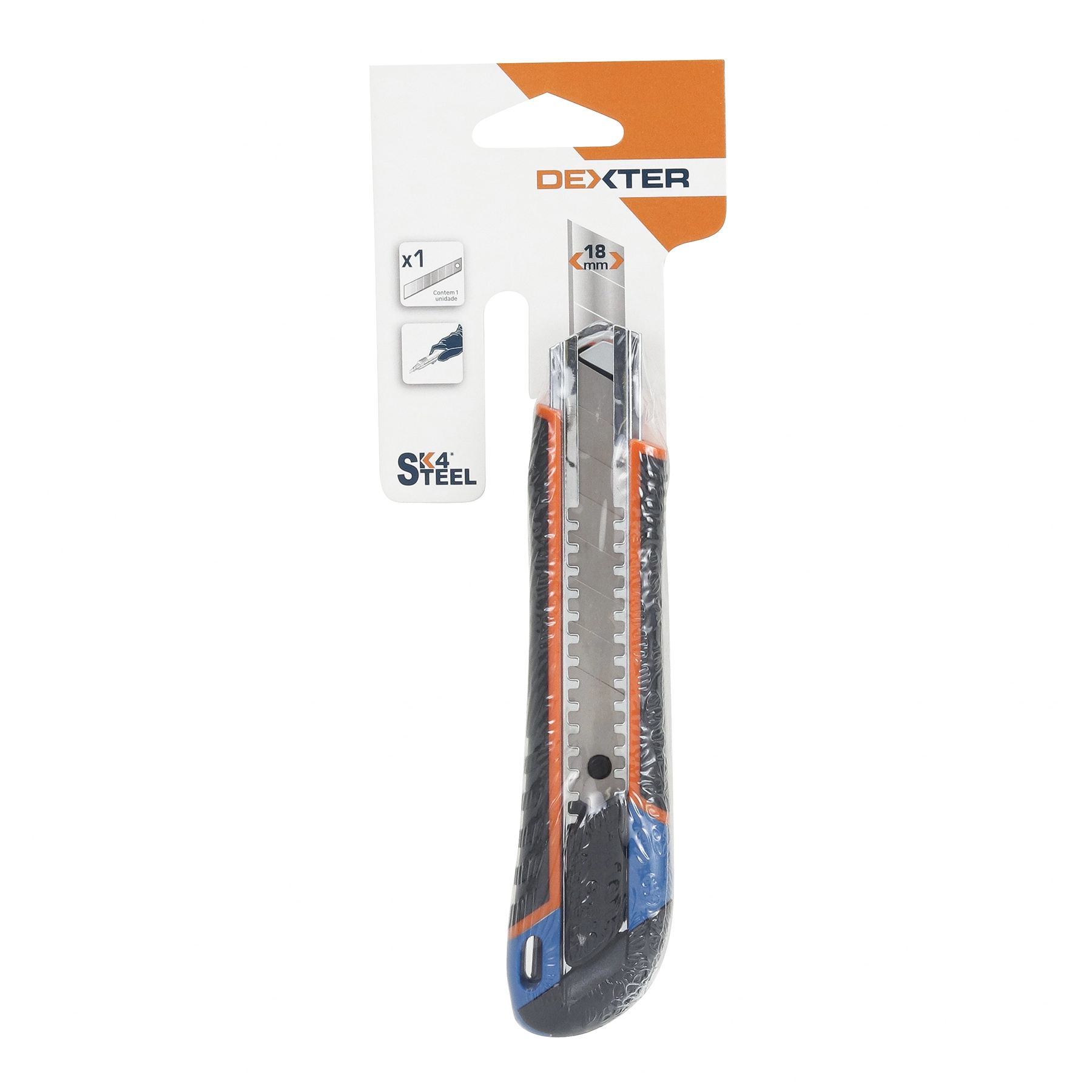 Estilete Retrátil Emborrachado 18mm Dexter