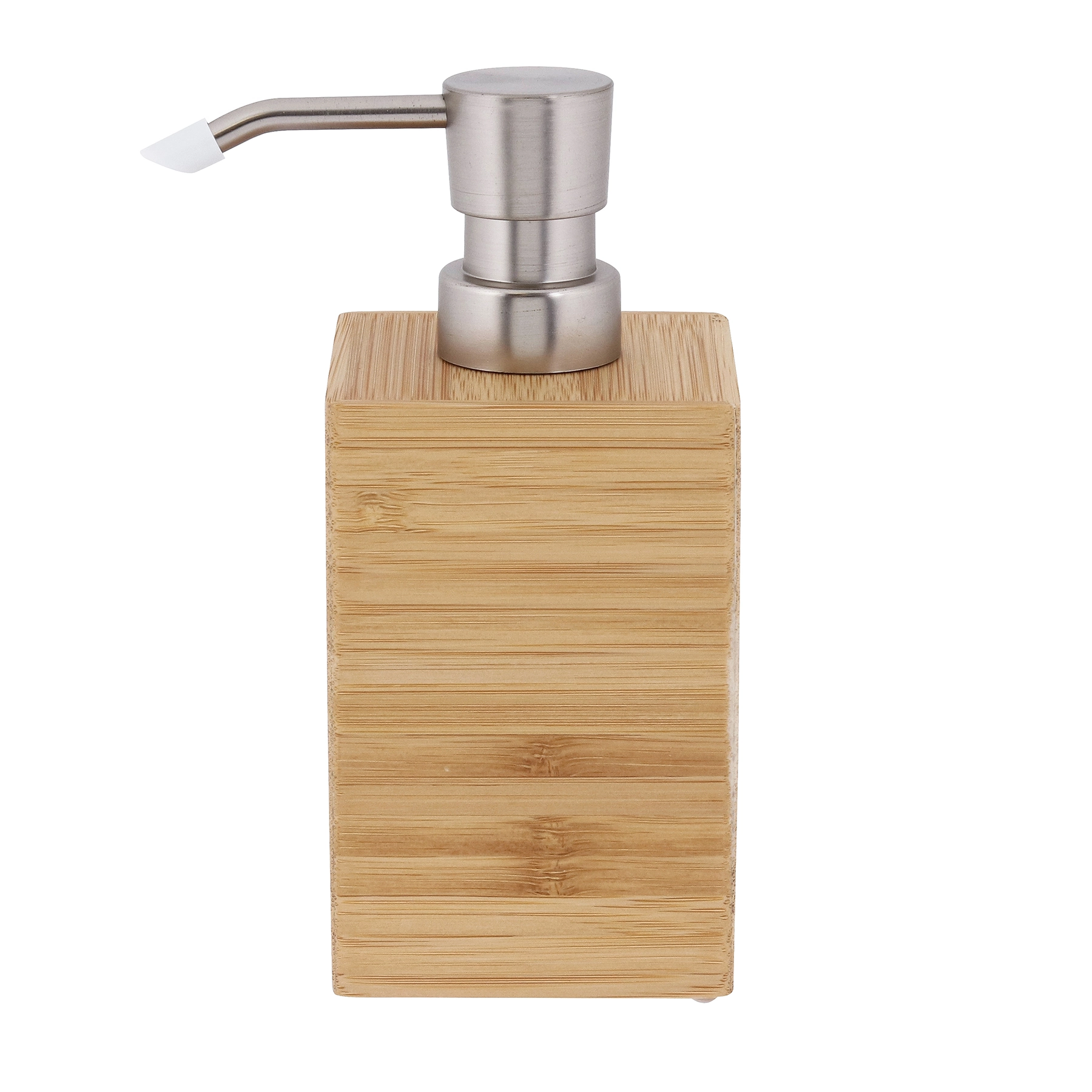 Porta Sabonete Líquido de Bancada para Banheiro 190ml Fibra Natural Marrom Natural Bamboo Sensea