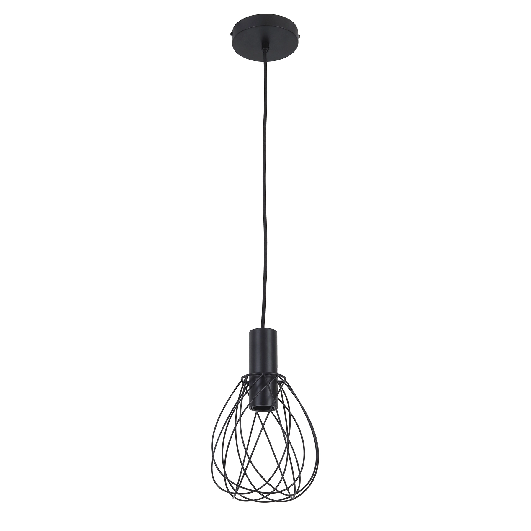 Pendente Aramado 1 Lâmpada Metal Preto Merone Inspire