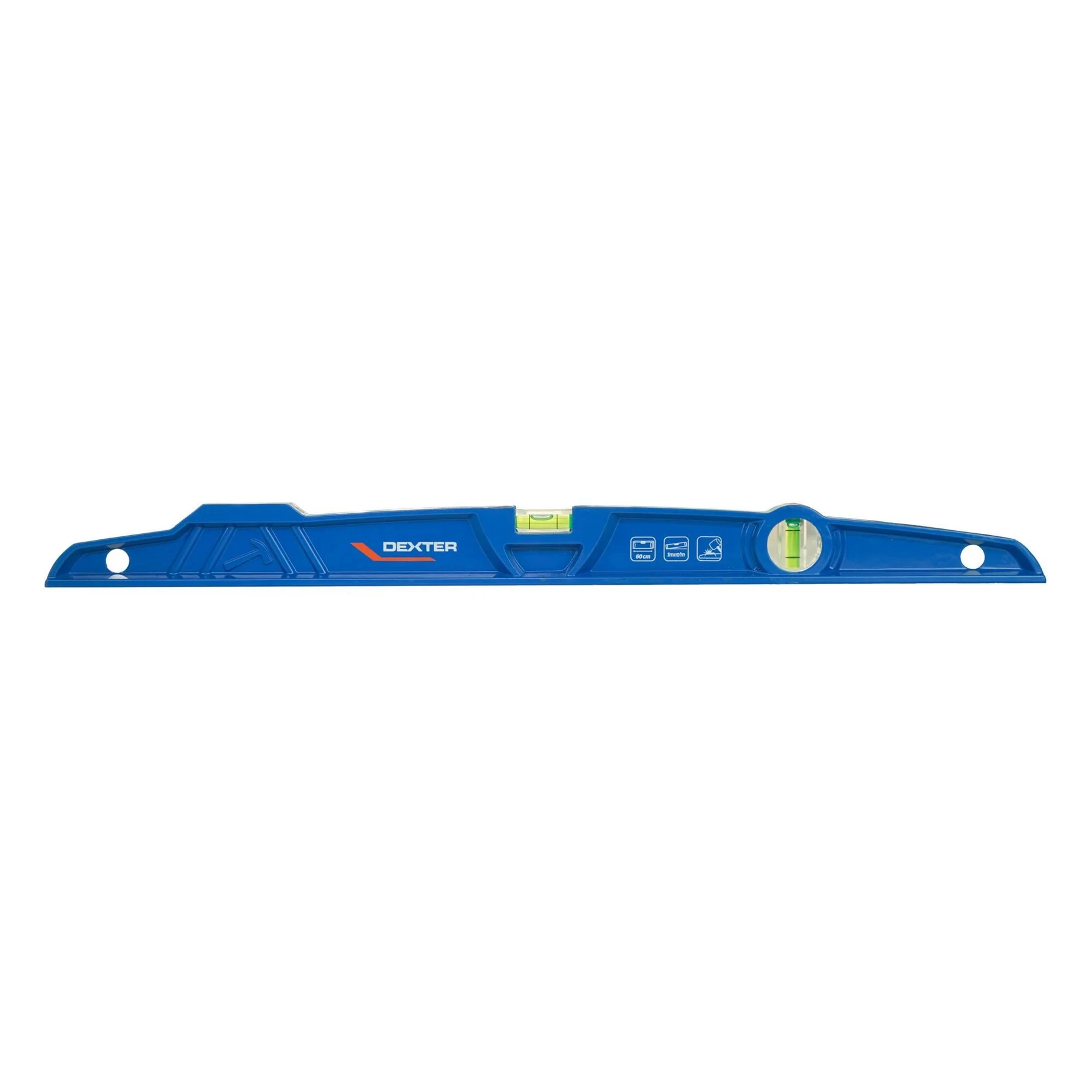 Nível Manual Trapezoidal de Alumínio 24" (600mm) 2 Bolhas Dexter