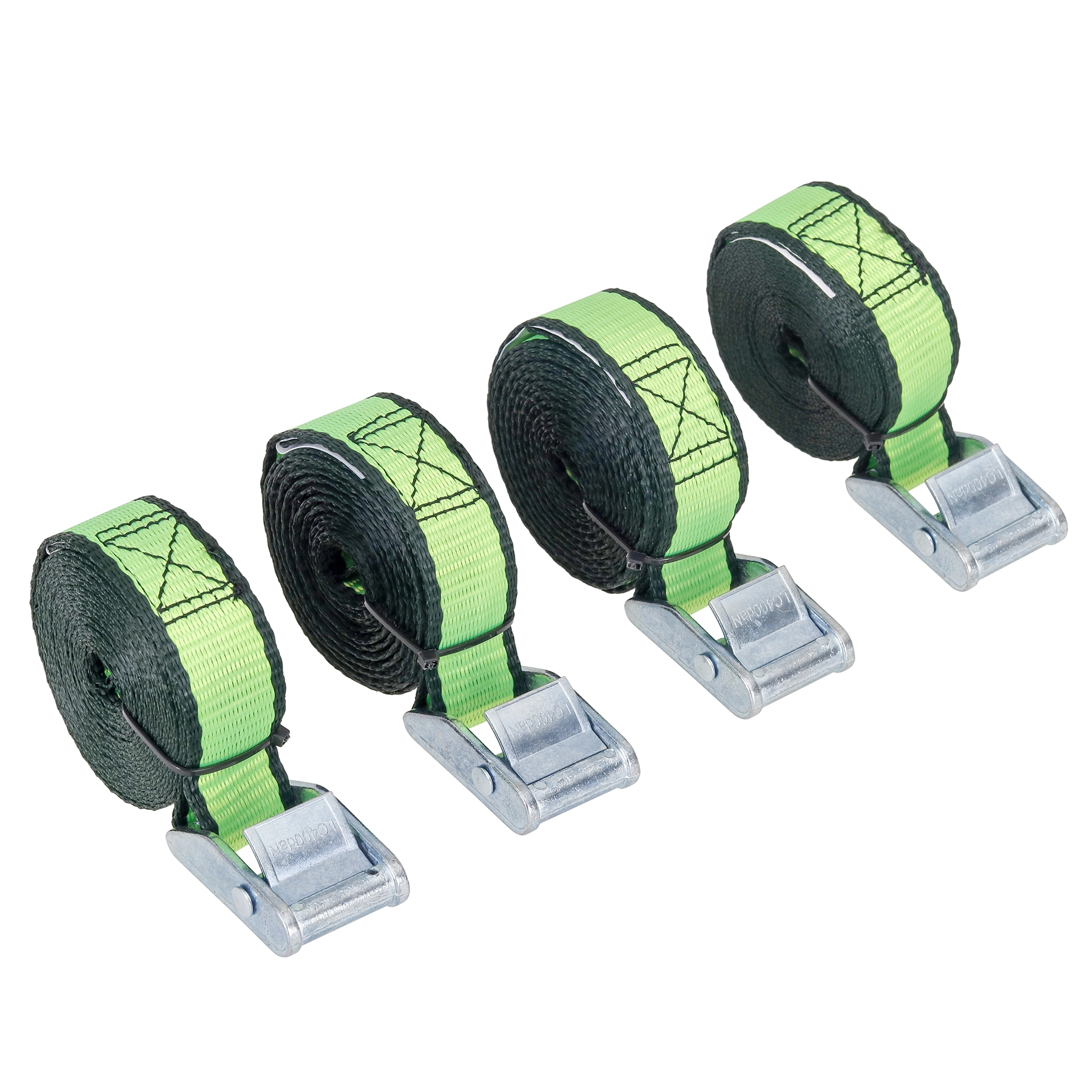 Kit Cinta para Amarração com Catraca Poliéster Verde até 200kg 4 Cintas Standers