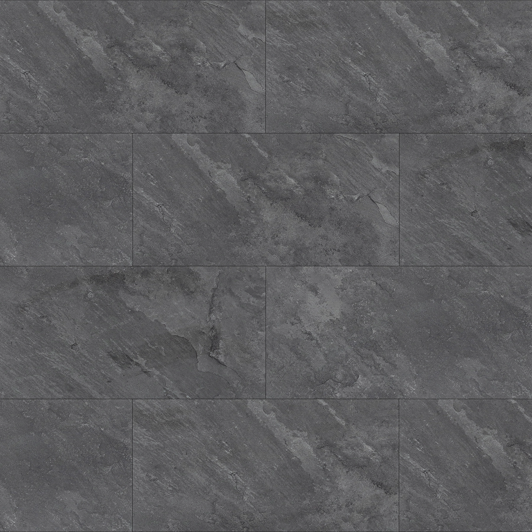 Piso Vinílico Rígido Click Intenso Stone Pedra Preto m² Artens
