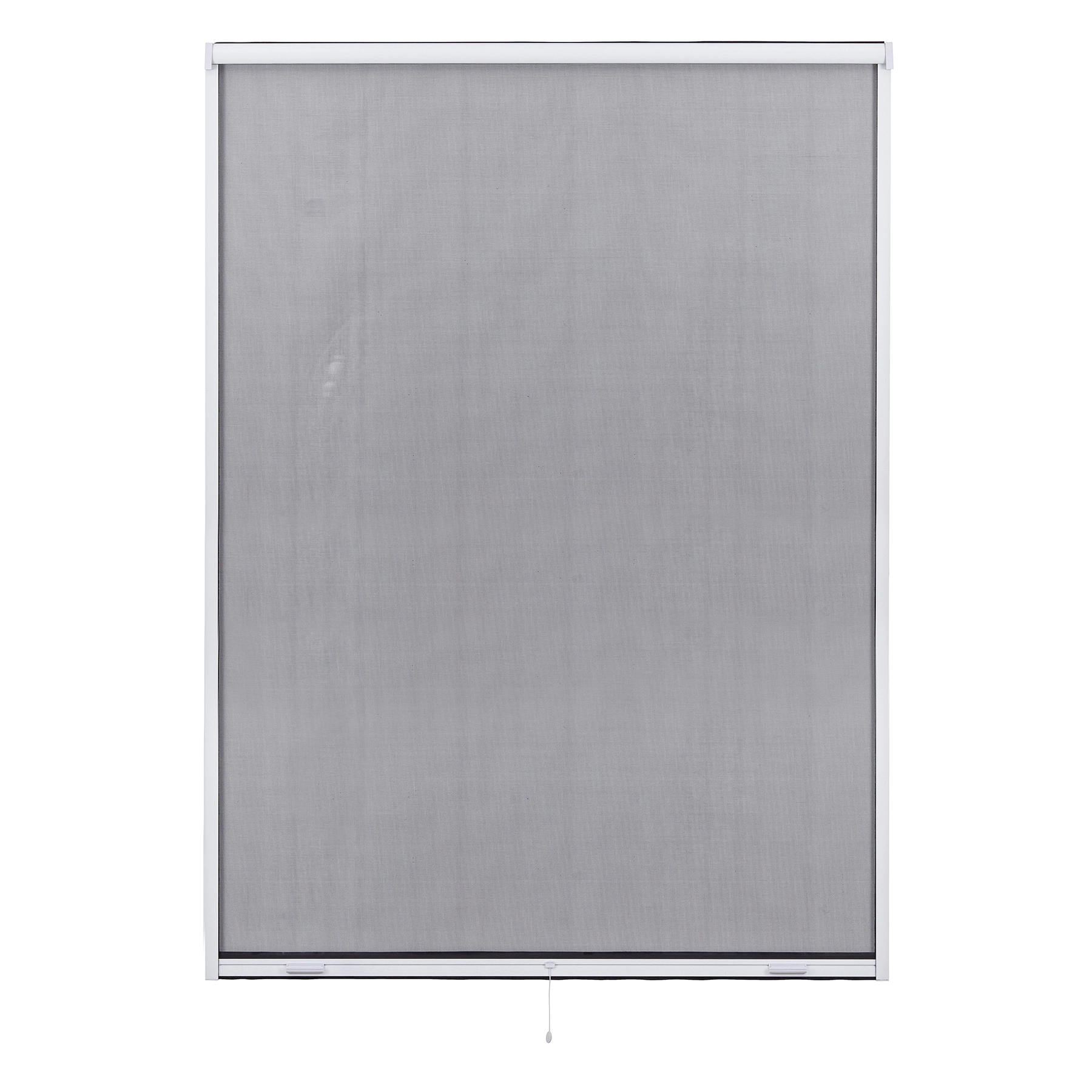 Tela Mosquiteira Retrátil Manual de Alumínio Branco e Fibra de Vidro Preta 230x180cm Standard Artens