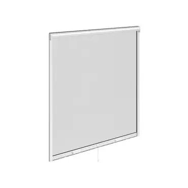 Tela Mosquiteira Retrátil Manual de Alumínio Branco e Fibra de Vidro Preta 120x120cm Excellent Artens