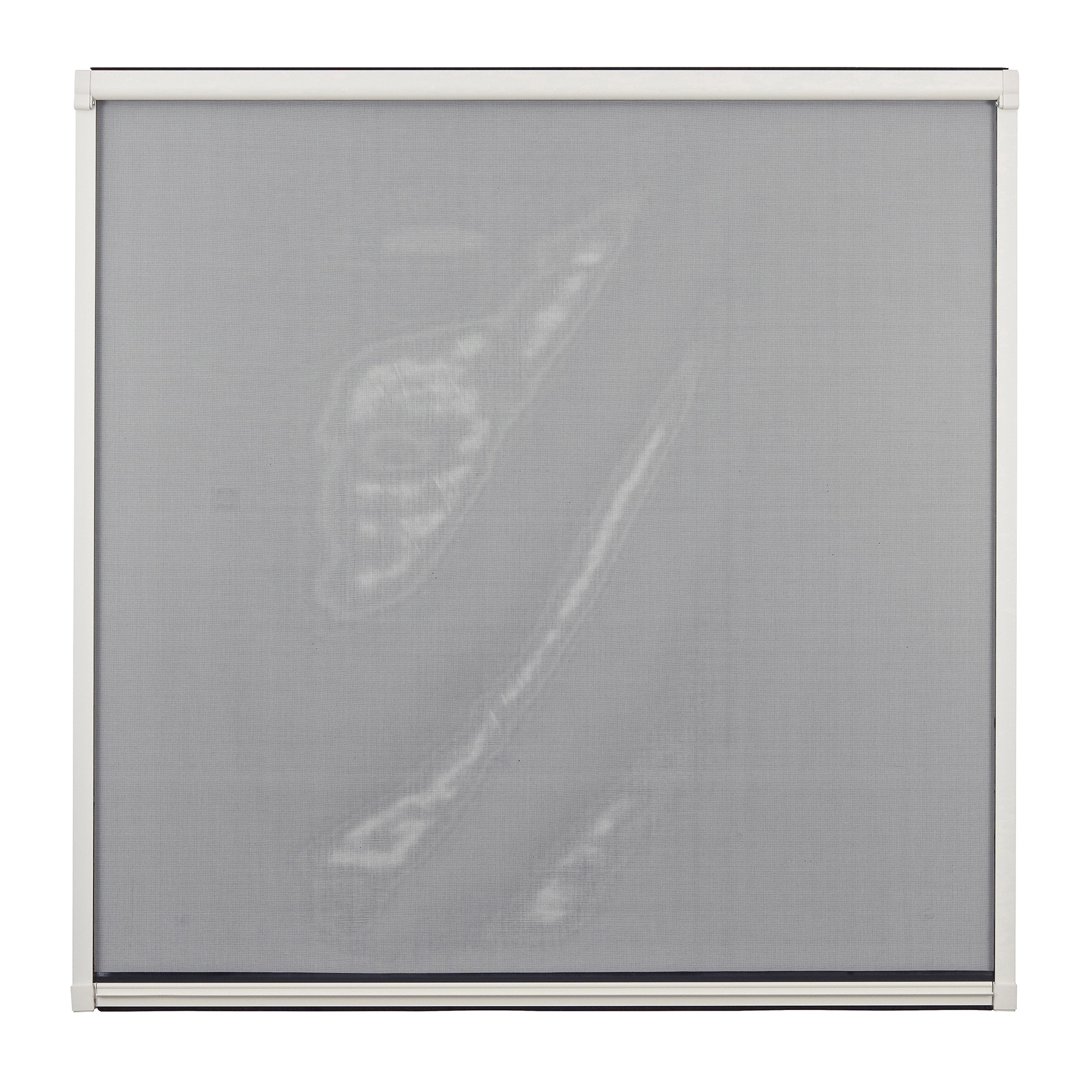 Tela Mosquiteira Retrátil Manual de Alumínio Branco e Fibra de Vidro Preta 160x160cm Excellent Artens