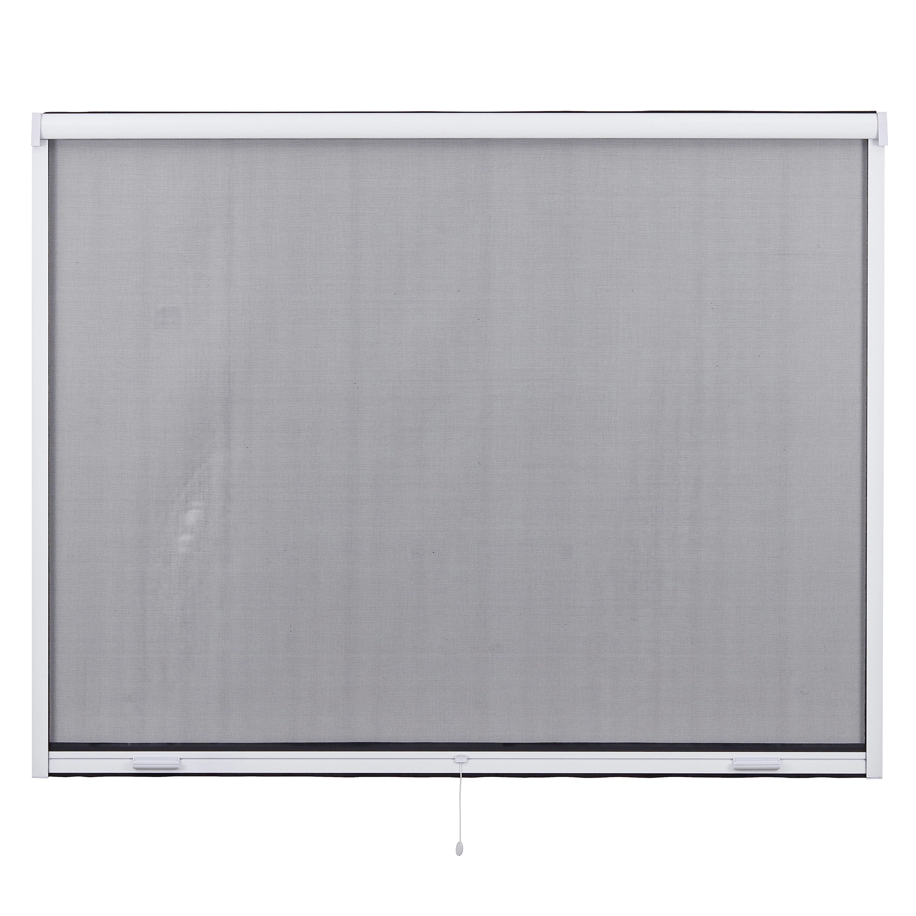 Tela Mosquiteira Retrátil Manual de Alumínio Branco e Fibra de Vidro Preta 125X160cm Standard Artens