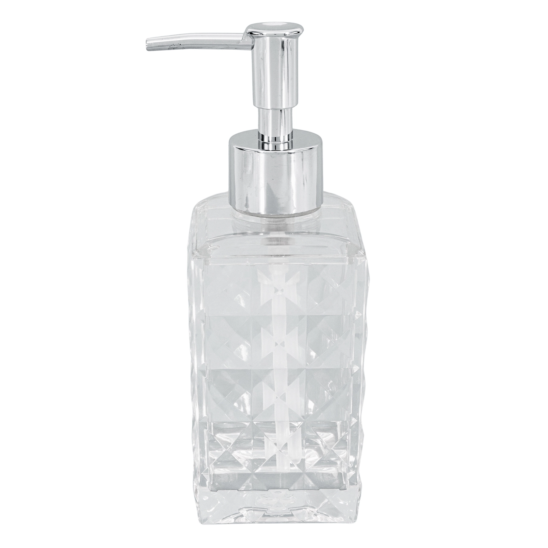 Porta Sabonete Líquido de Bancada para Banheiro 220ml Plástico Transparente Essence Sensea