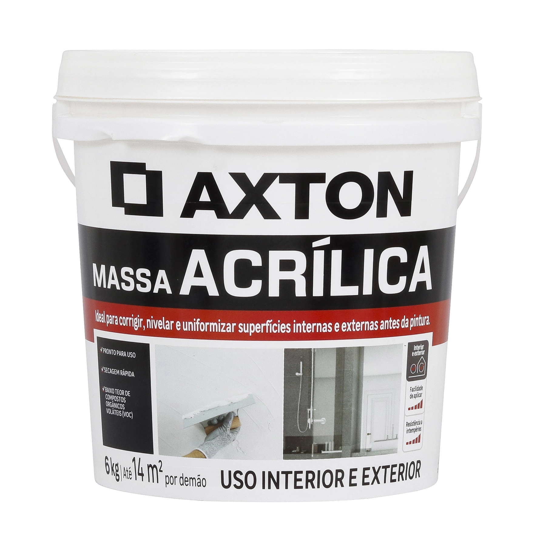 Massa Acrílica Interna e Externa  6kg Axton