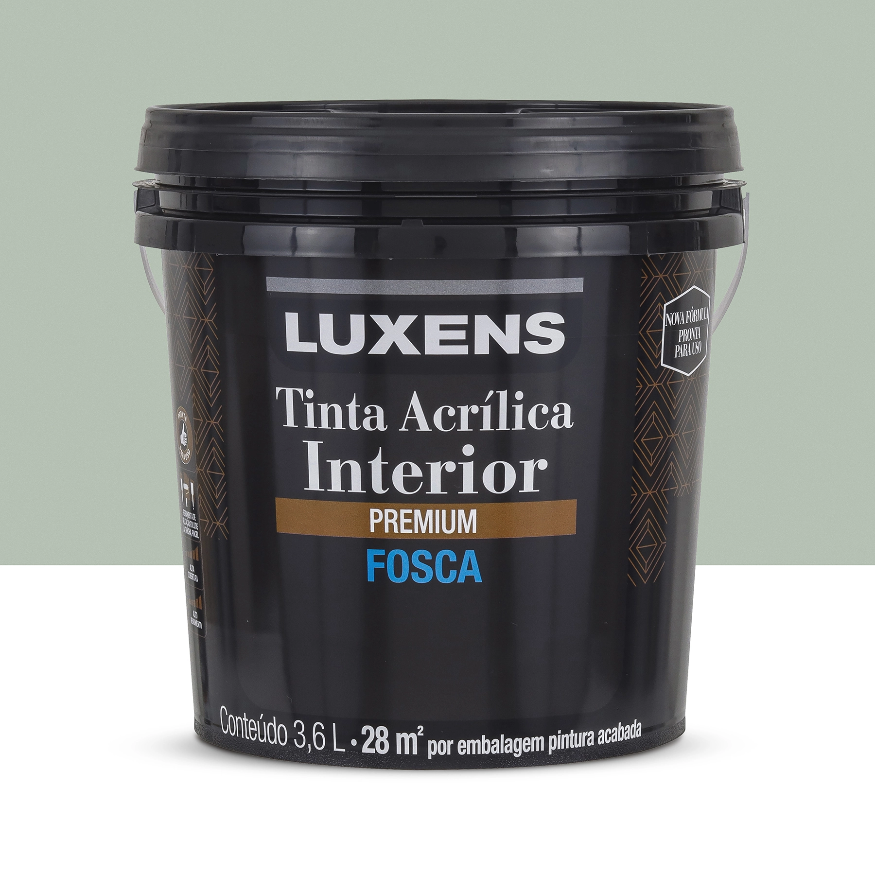 Tinta Acrílica Fosca Pronta para Uso Premium Interior Jardim Tropical 3,6 L Luxens