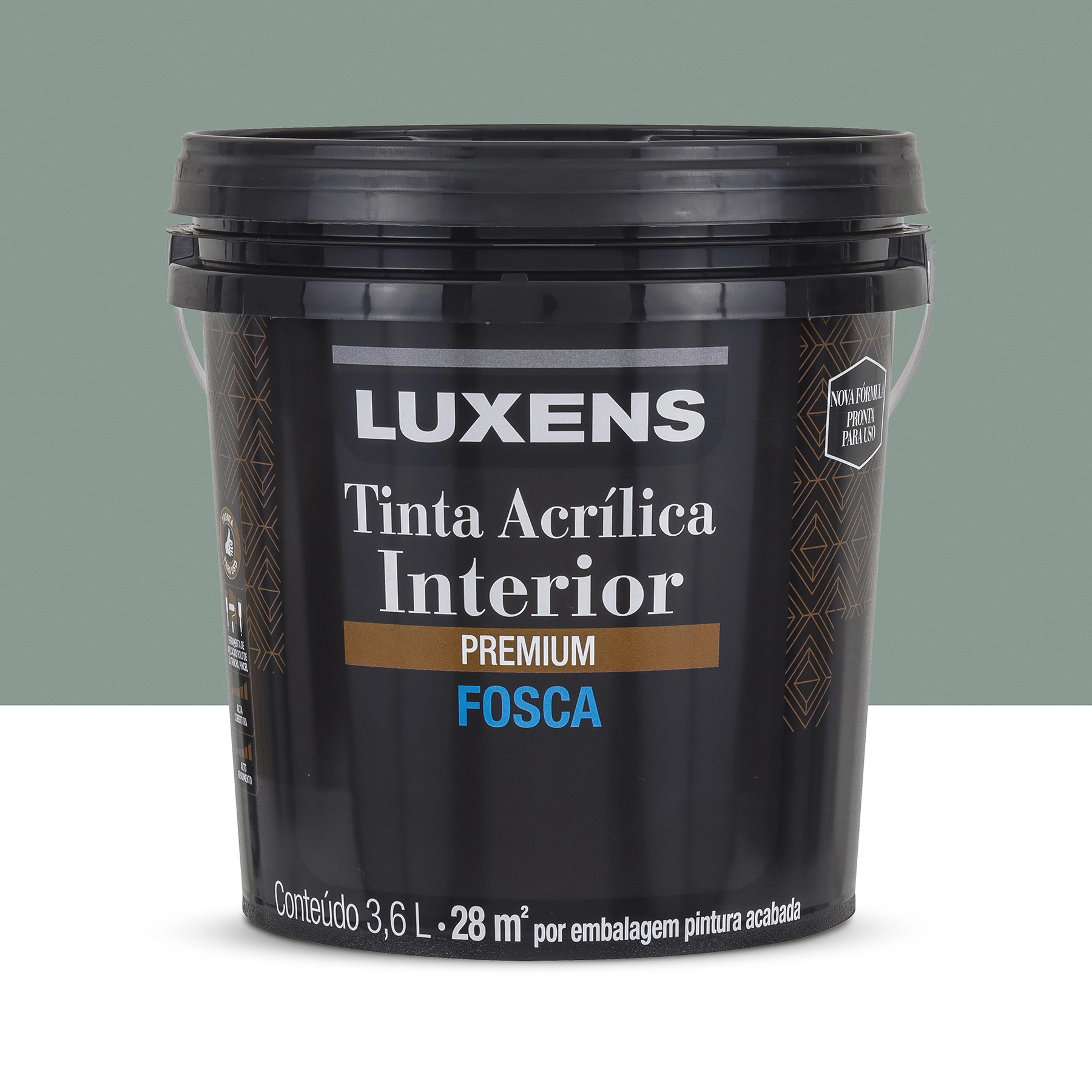 Tinta Acrílica Fosca Pronta para Uso Premium Interior Organd 3,6 L Luxens