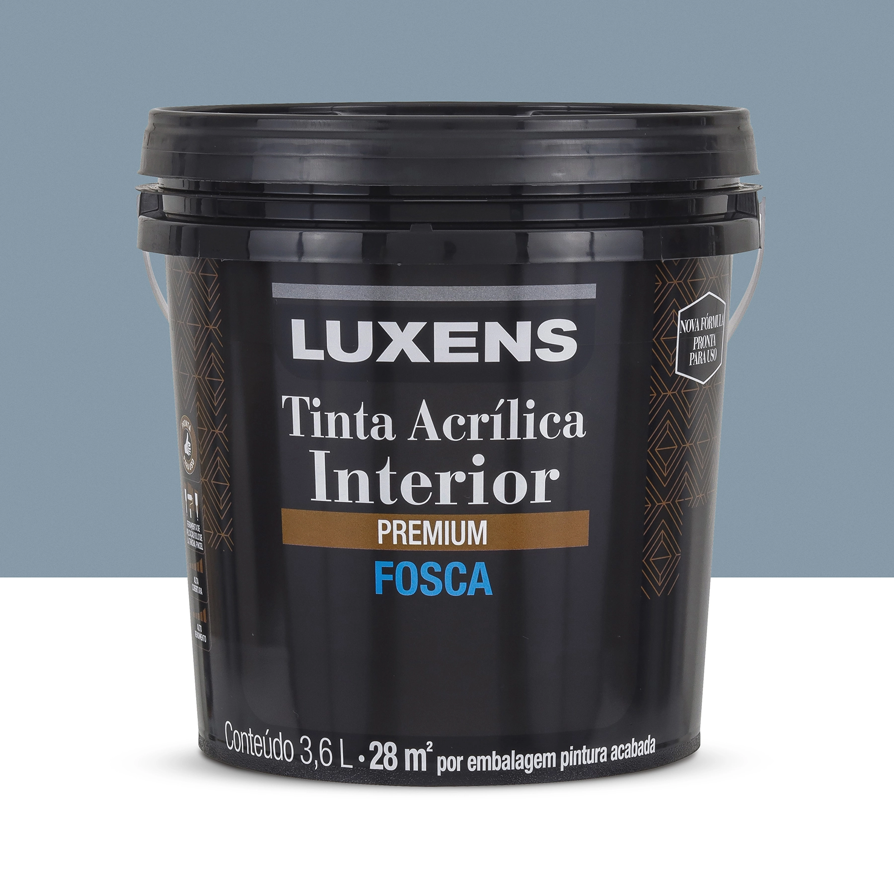 Tinta Acrílica Fosca Pronta para Uso Premium Interior Agapanto 3,6 L Luxens