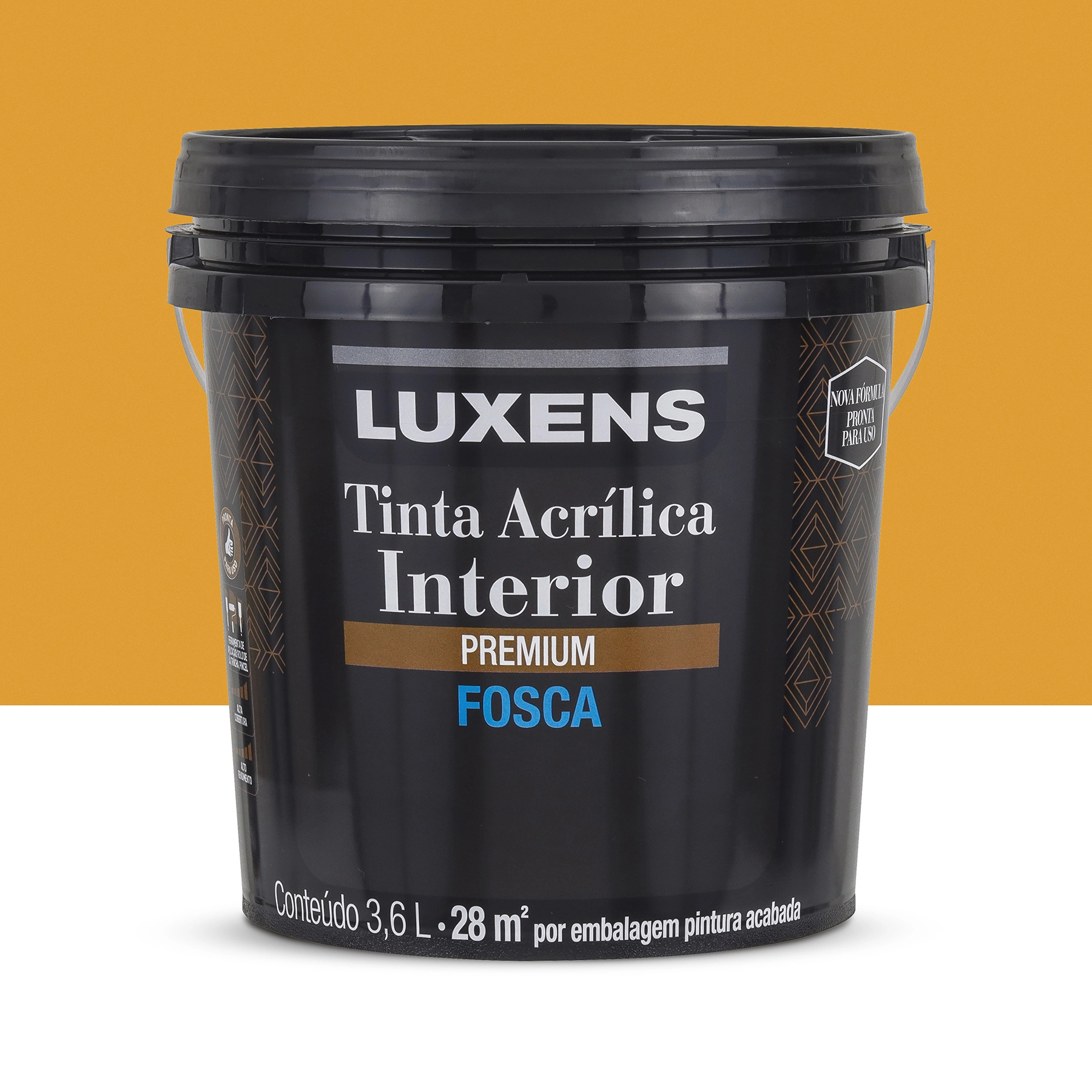 Tinta Acrílica Fosca Pronta para Uso Premium Interior Sári 3,6 L Luxens