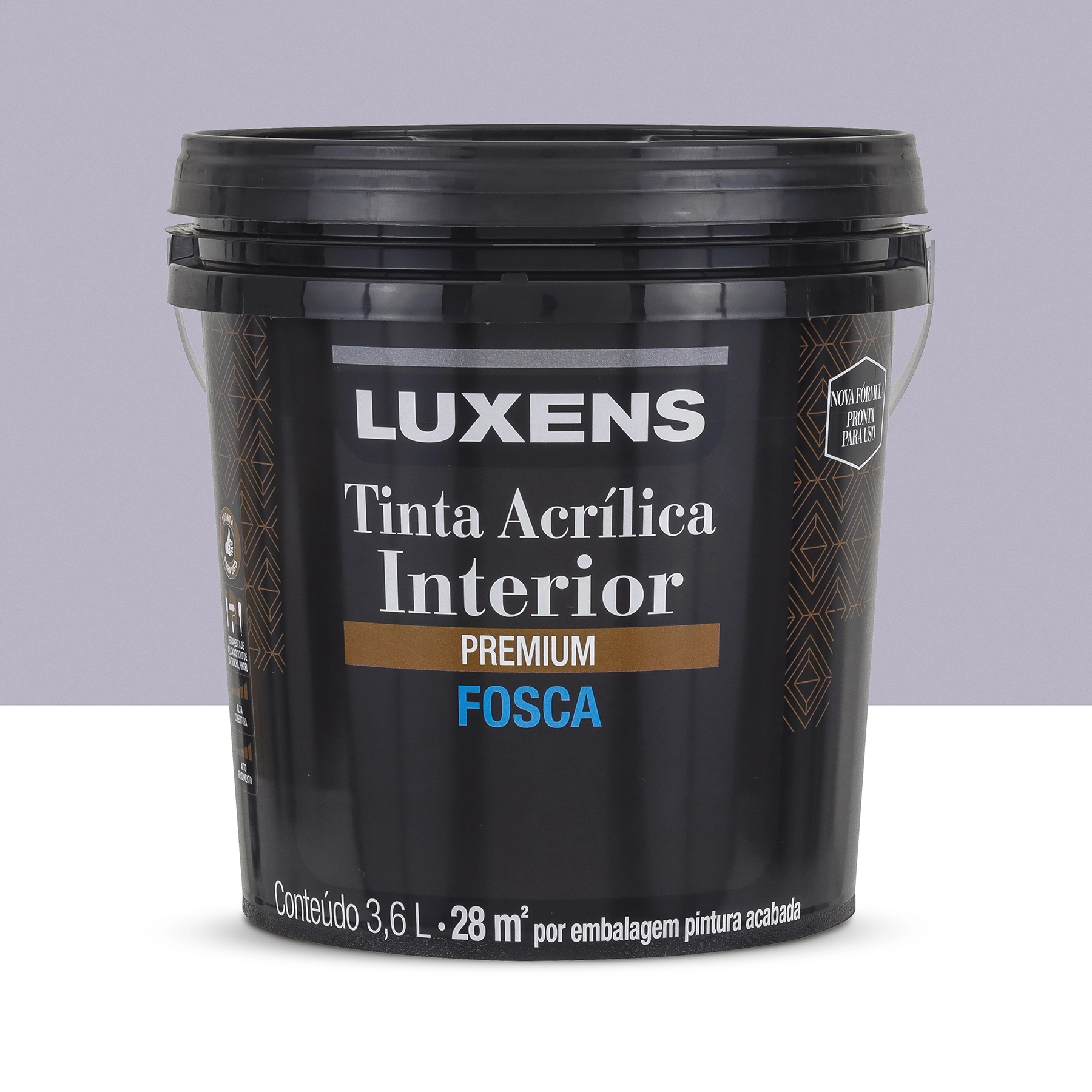 Tinta Acrílica Fosca Pronta para Uso Premium Interior Elixir 3,6 L Luxens