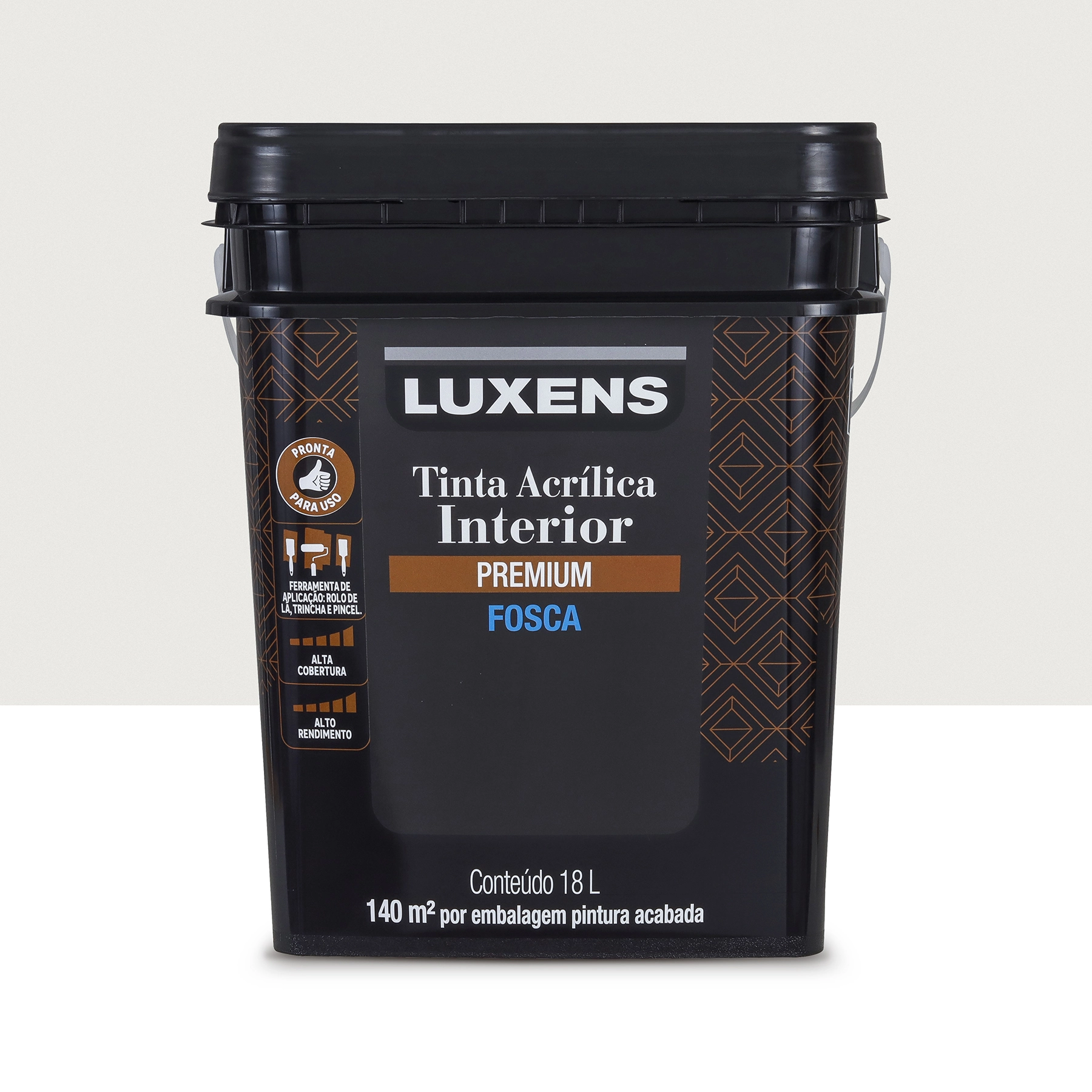 Tinta Acrílica Fosca Pronta para Uso Premium Interior Gelo 18 L Luxens