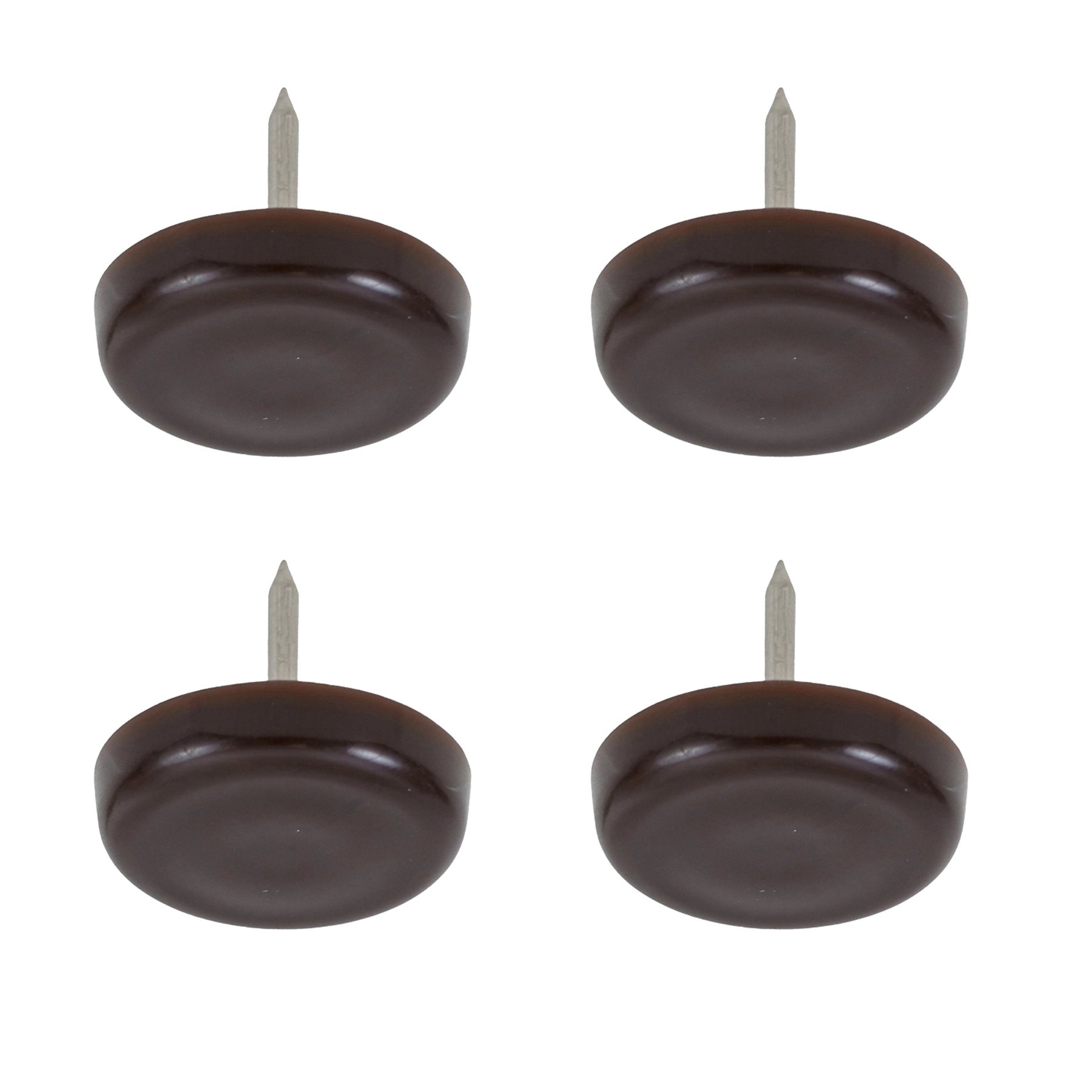 Feltro Redondo Borracha Marrom 22mm com 4 peças Marrom Standers