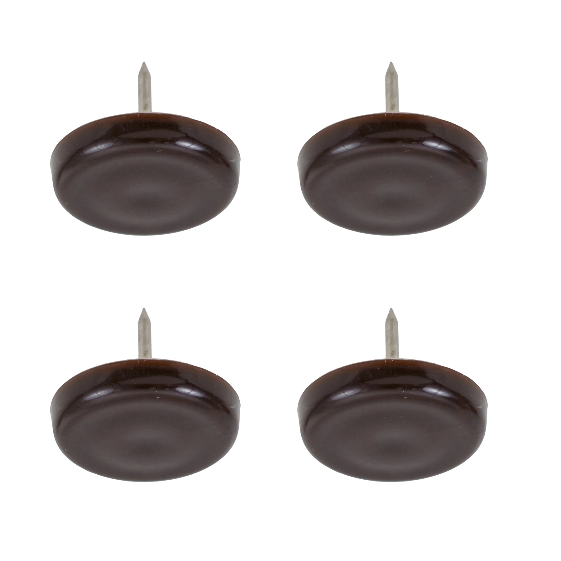 Feltro Redondo Borracha Marrom 25mm com 4 peças Marrom Standers